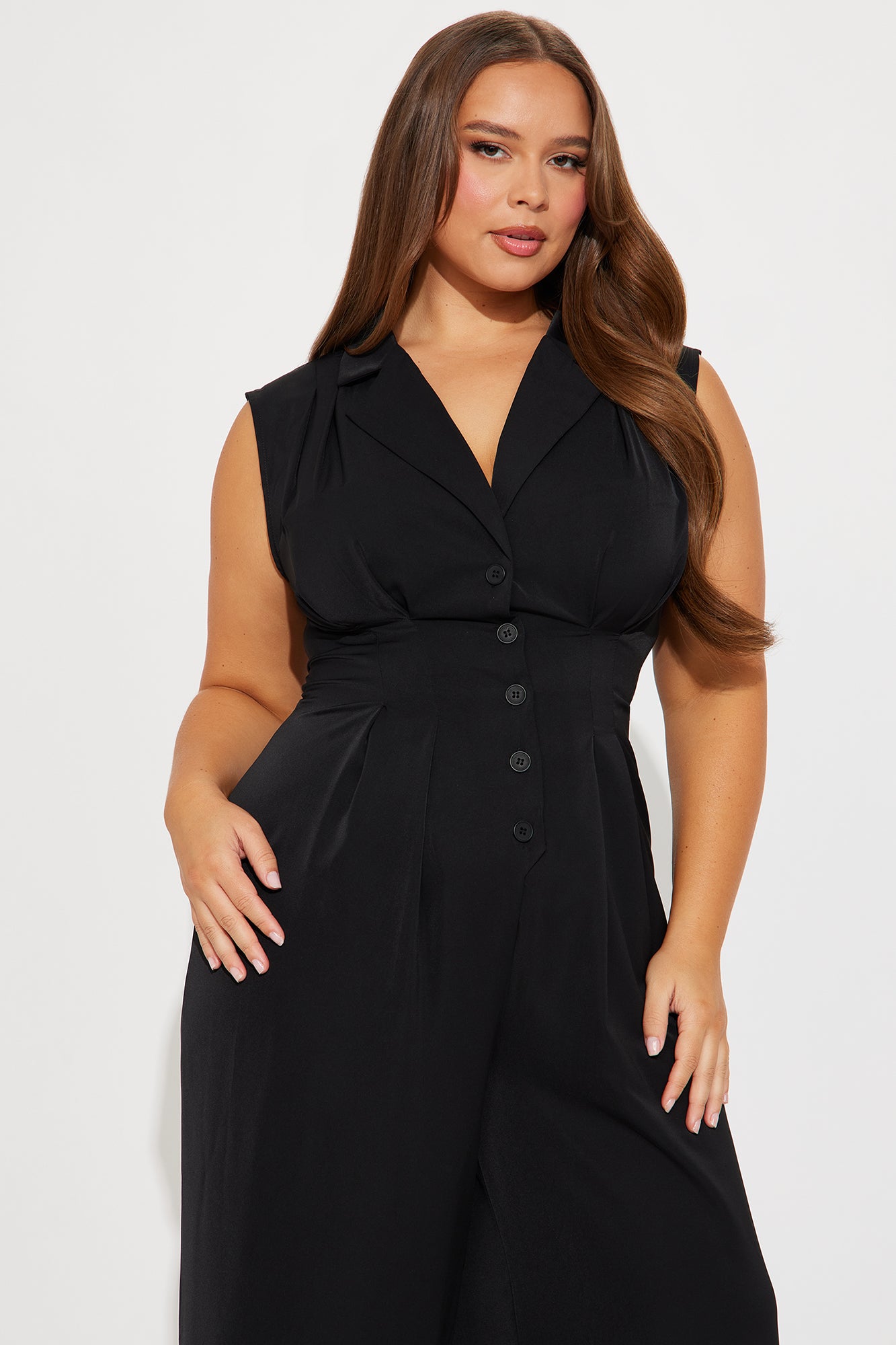 On Strike Button Up Jumpsuit - Black - Image 5