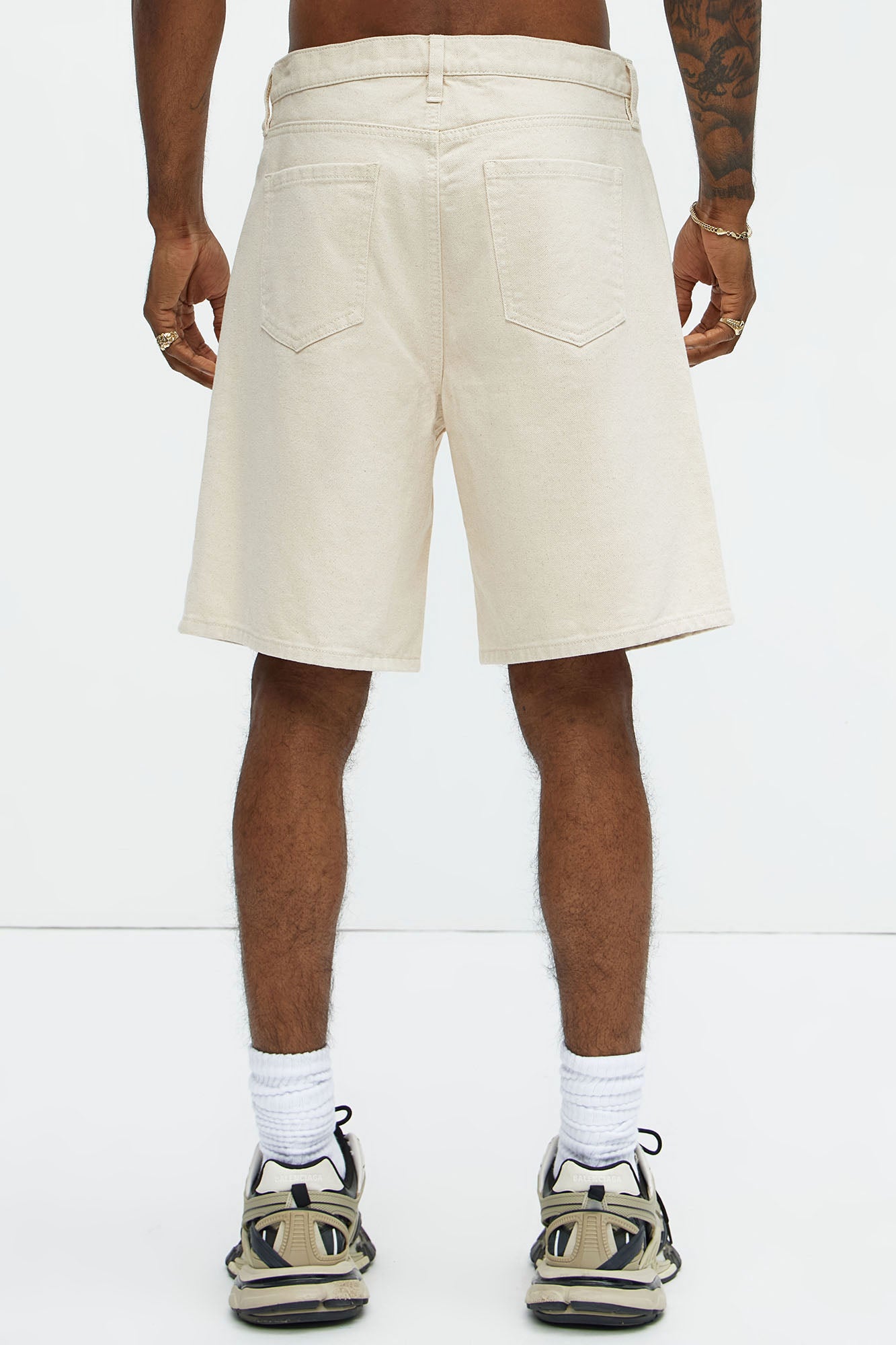 Colin Relaxed Denim Shorts - Sand - Image 5