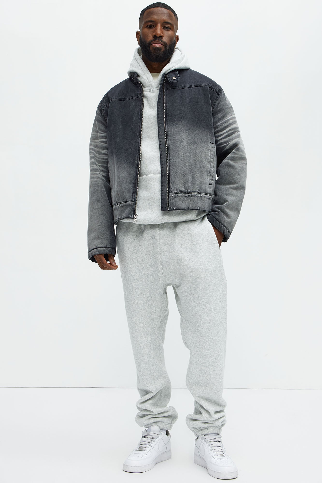 Tyson Heavyweight Sweat Jogger - Heather Grey - Image 7