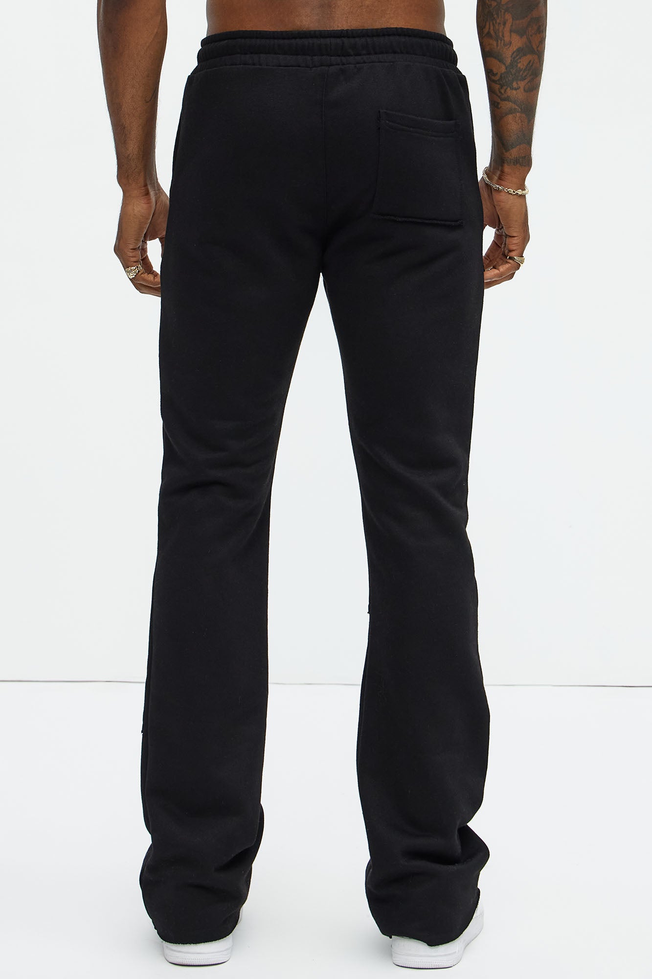 Extra Cargo Flared Sweatpants - Black - Image 5