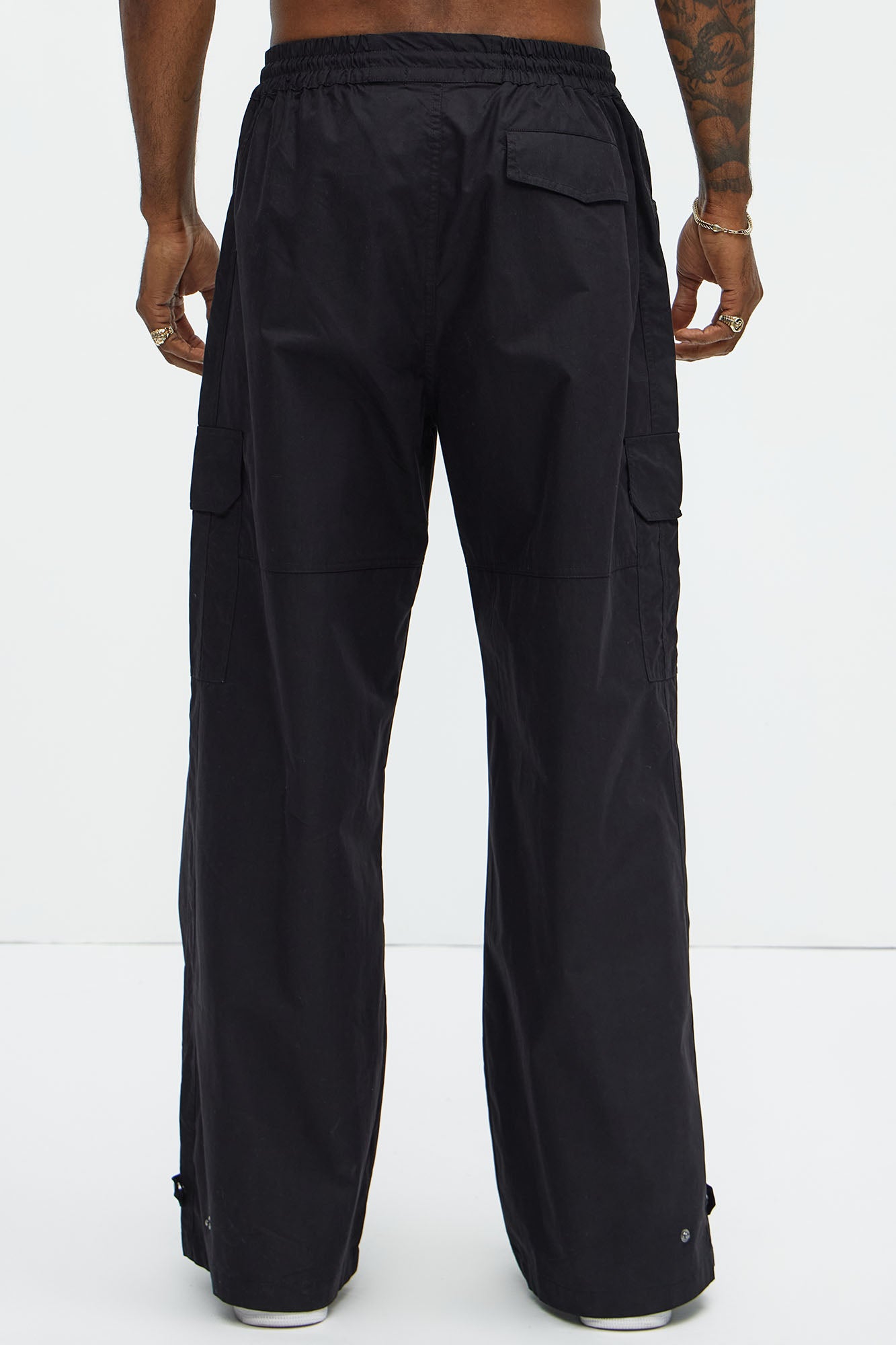At The Time Baggy Cargo Pants - Black - Image 6