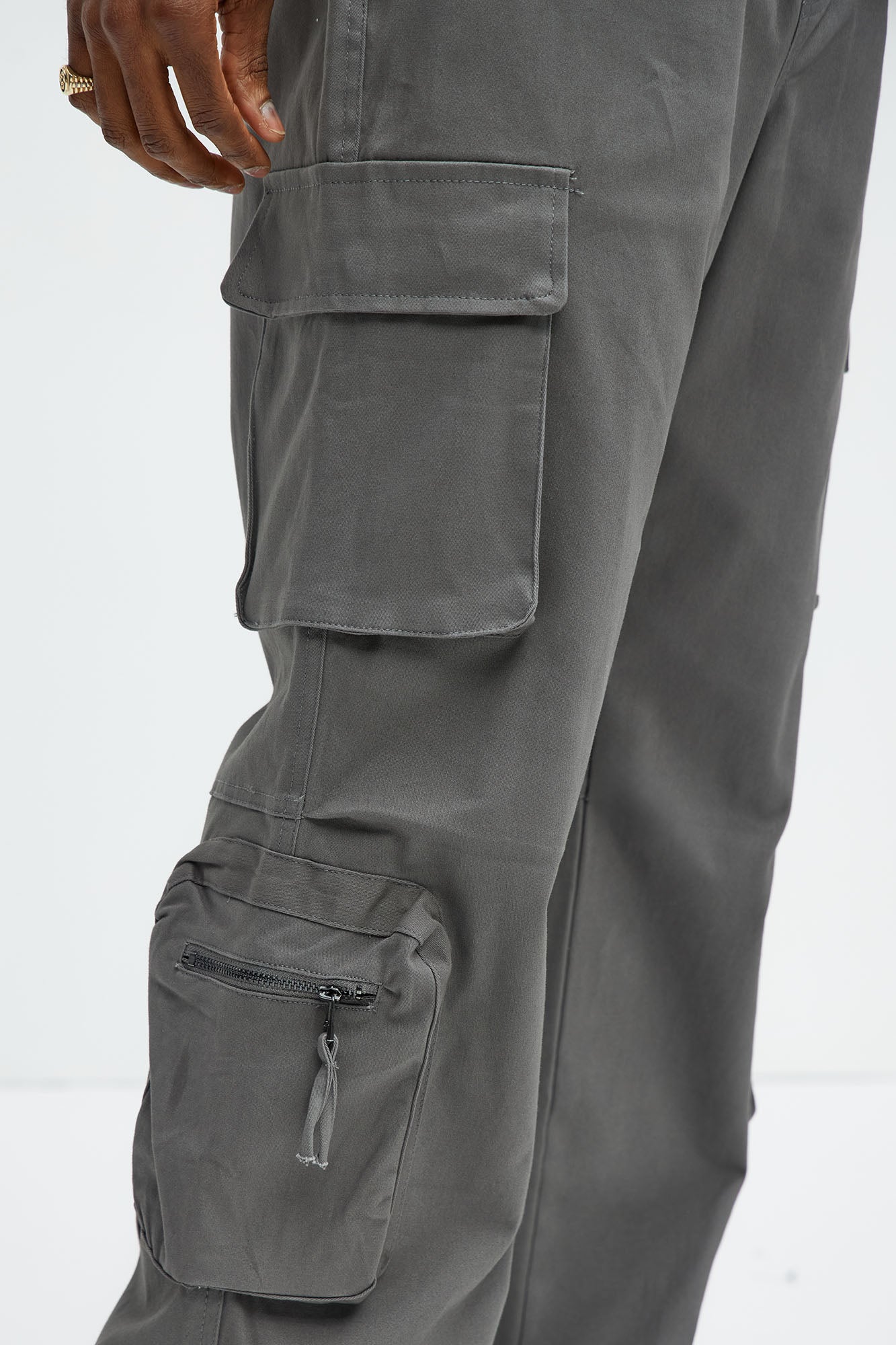 Stay On It Straight Cargo Pants - Grey - Image 4