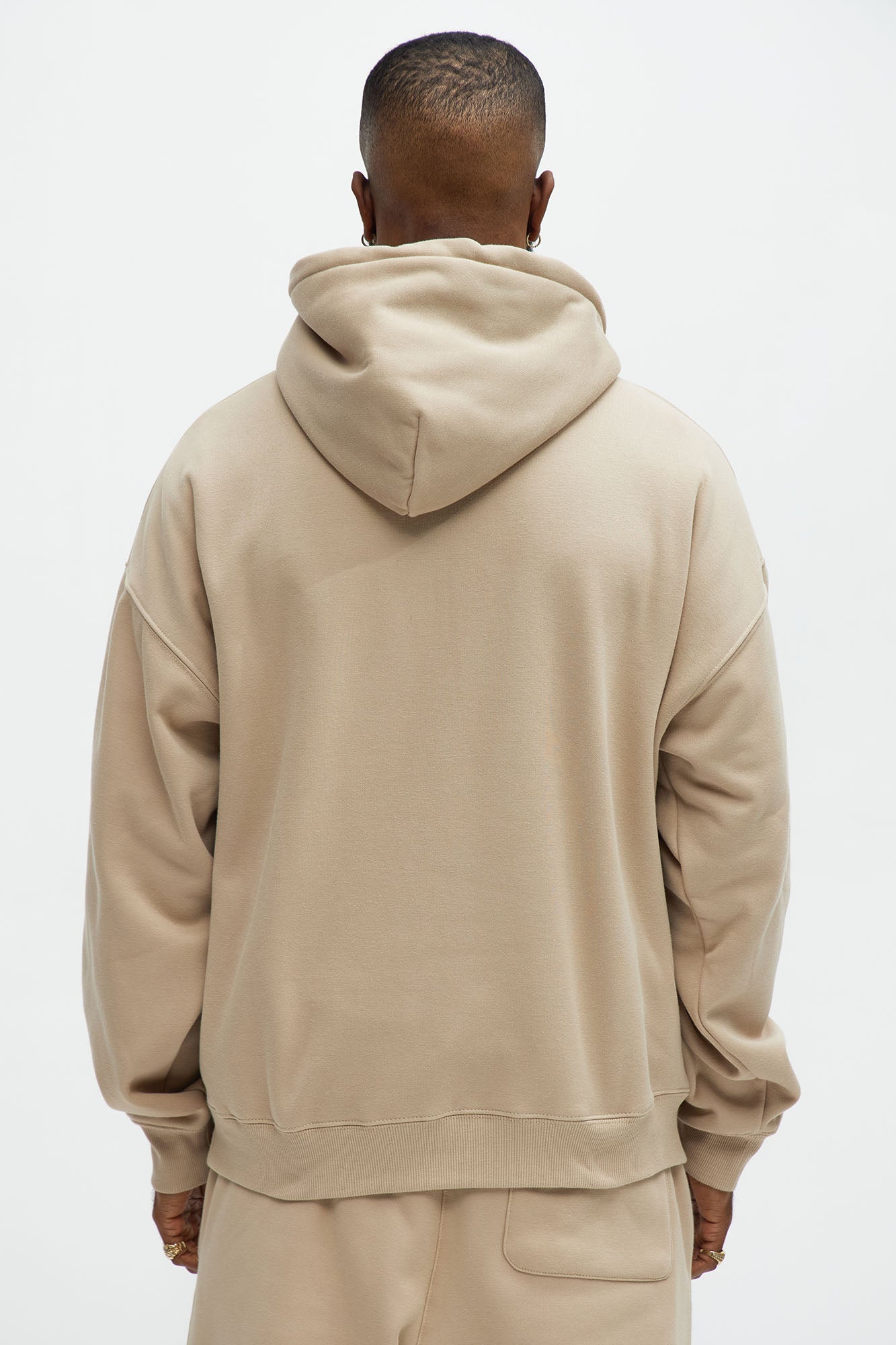 Tyson Oversized Heavyweight Hoodie - Taupe - Image 4