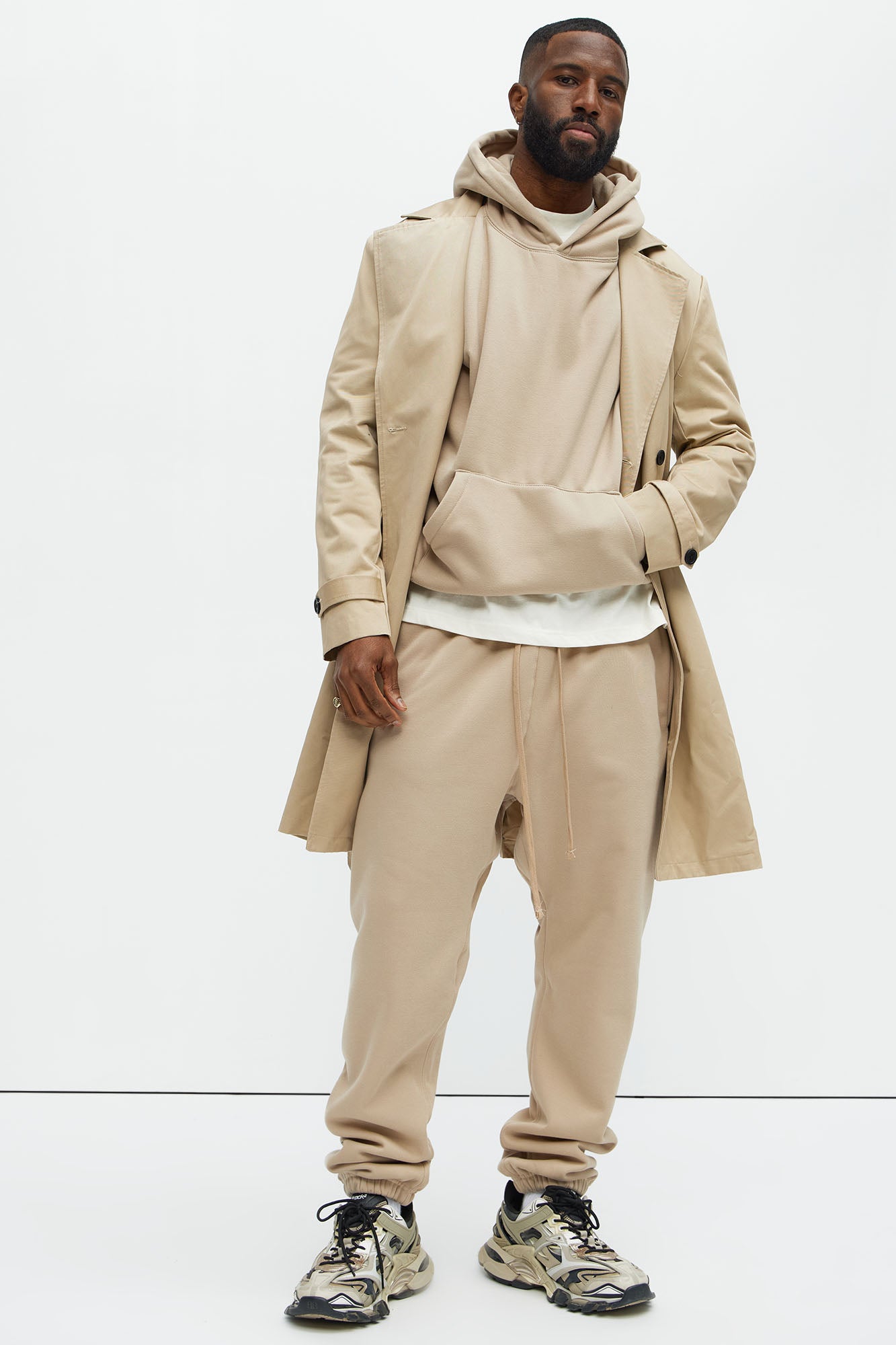 Tyson Heavyweight Sweat Jogger - Taupe - Image 7