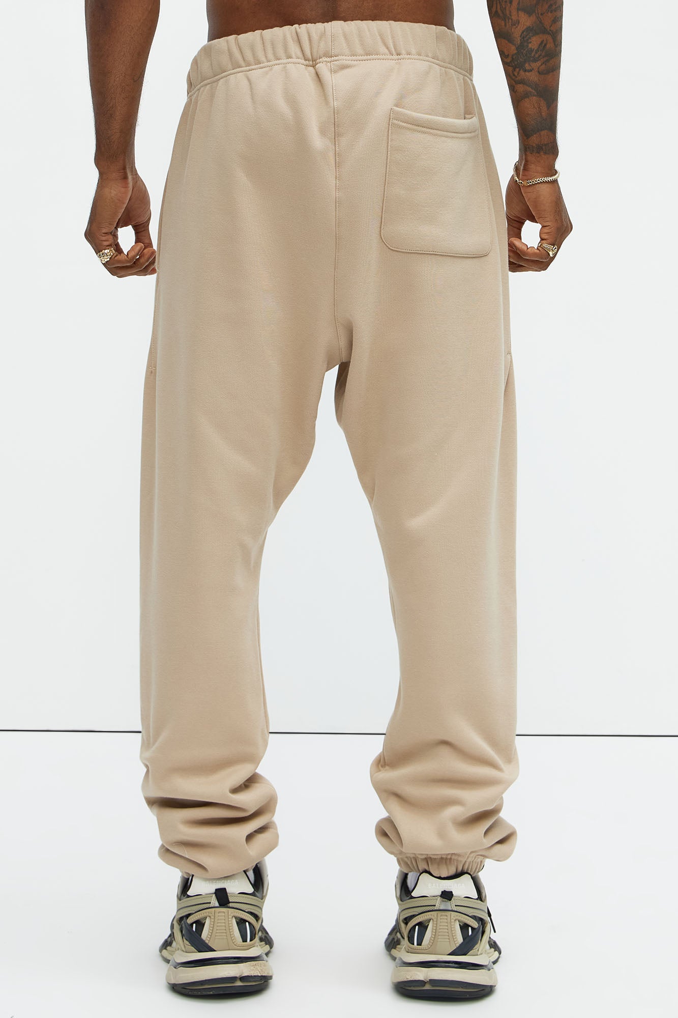 Tyson Heavyweight Sweat Jogger - Taupe - Image 9