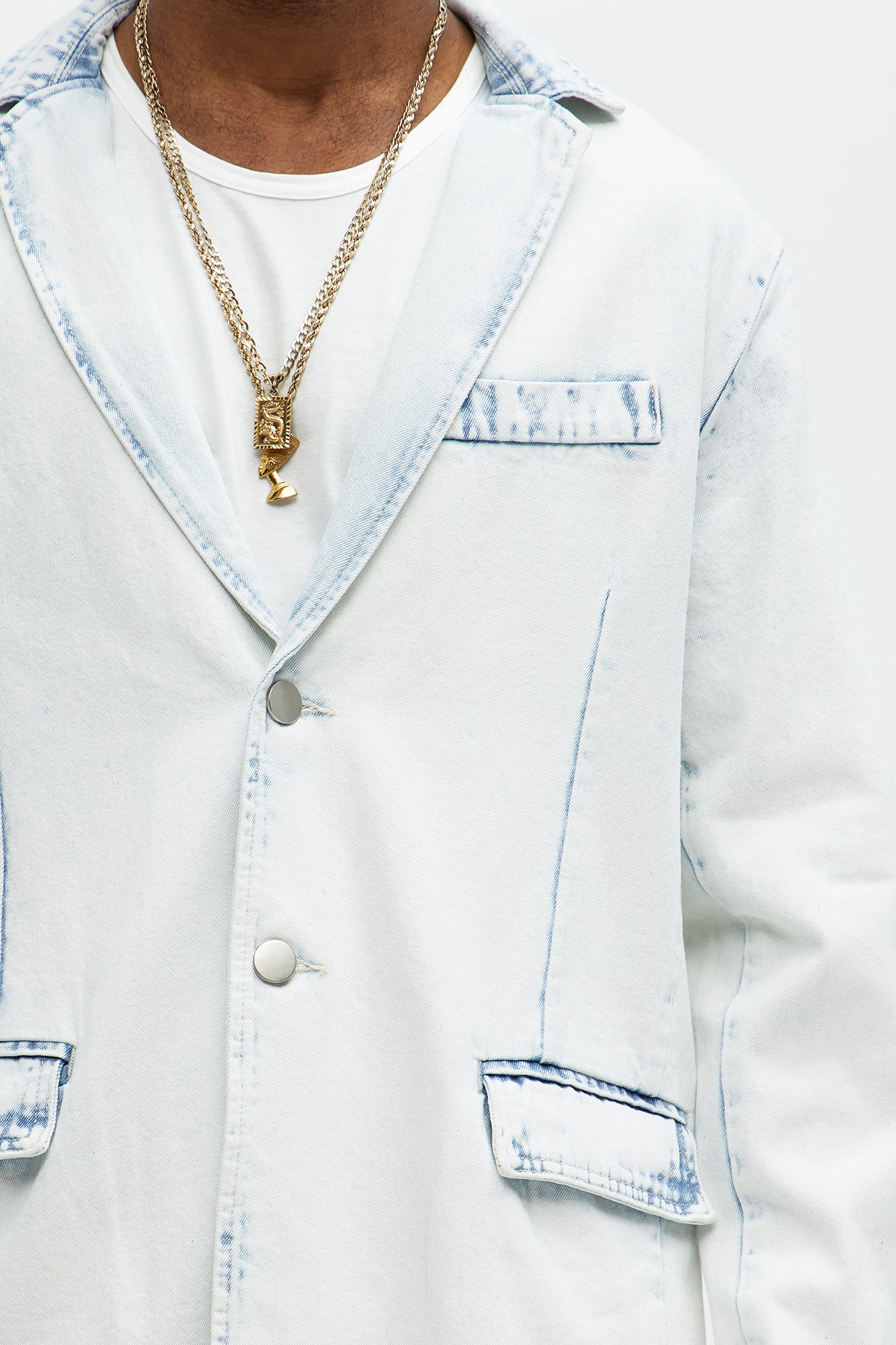 Congreve Denim Blazer - Light Wash - Image 4