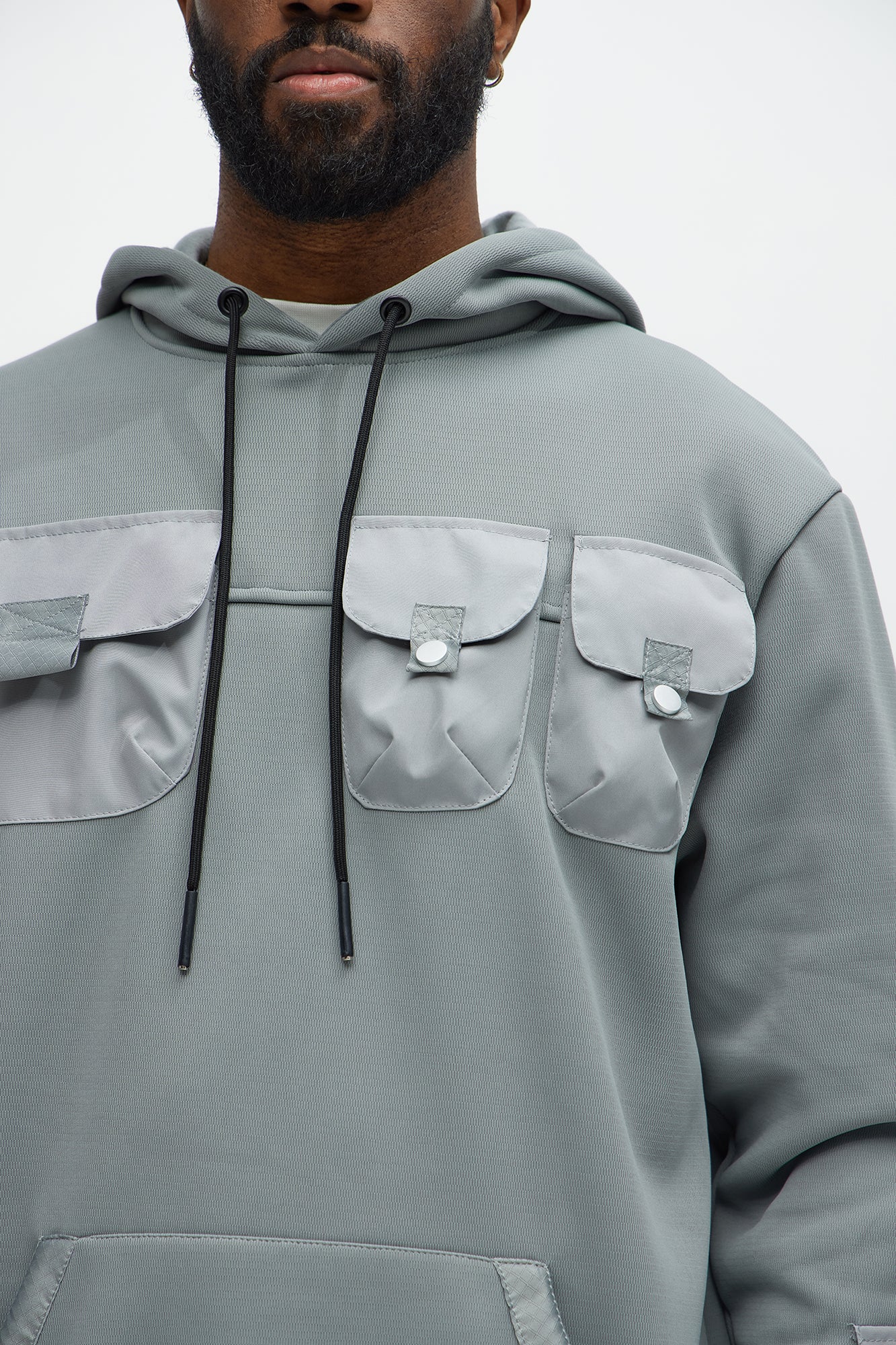 Field Cargo Hoodie - Grey - Image 3