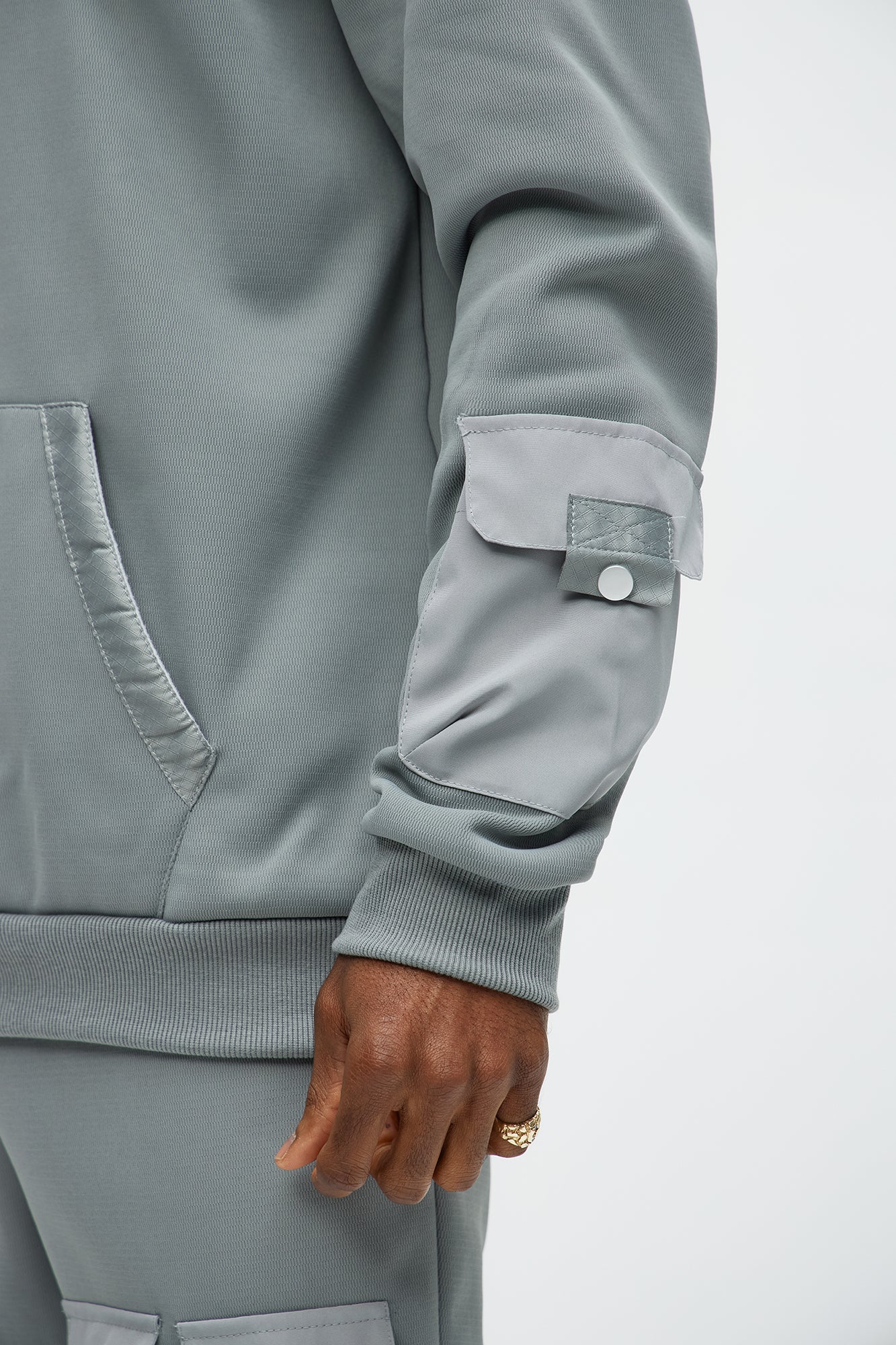 Field Cargo Hoodie - Grey - Image 4