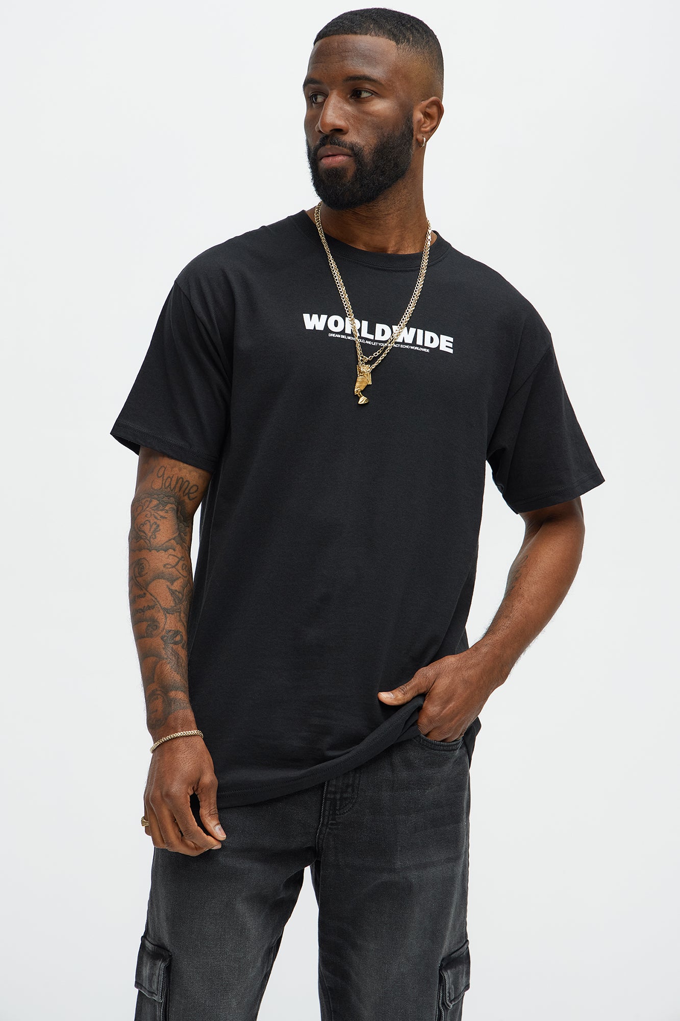 Worldwide Slappy Slap Tags Short Sleeve Tee - Black - Image 3