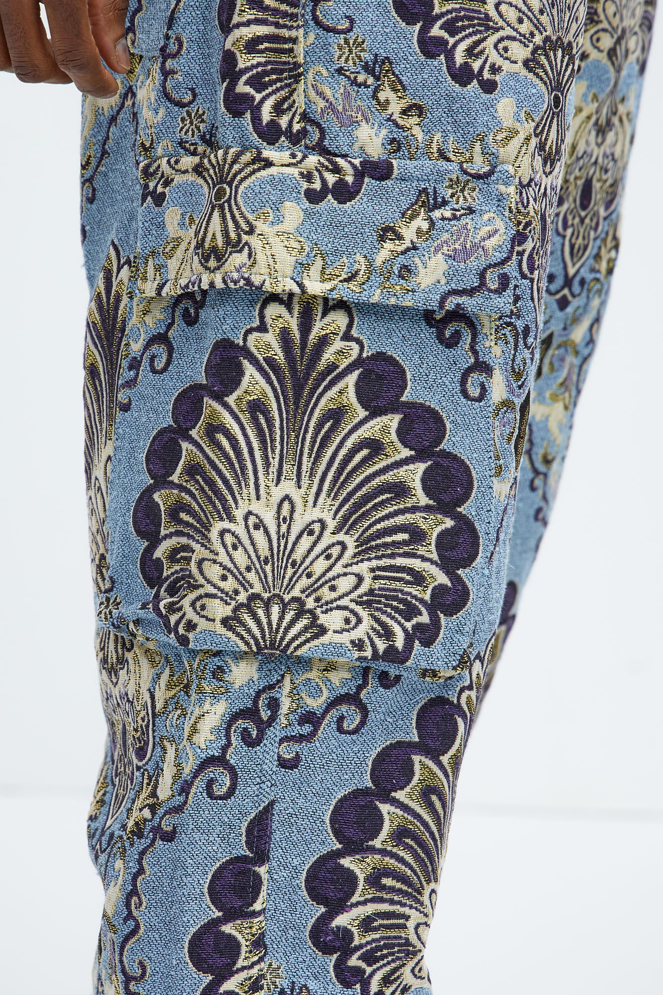 Highland Tapestry Baggy Cargo Pants - Blue/combo - Image 5