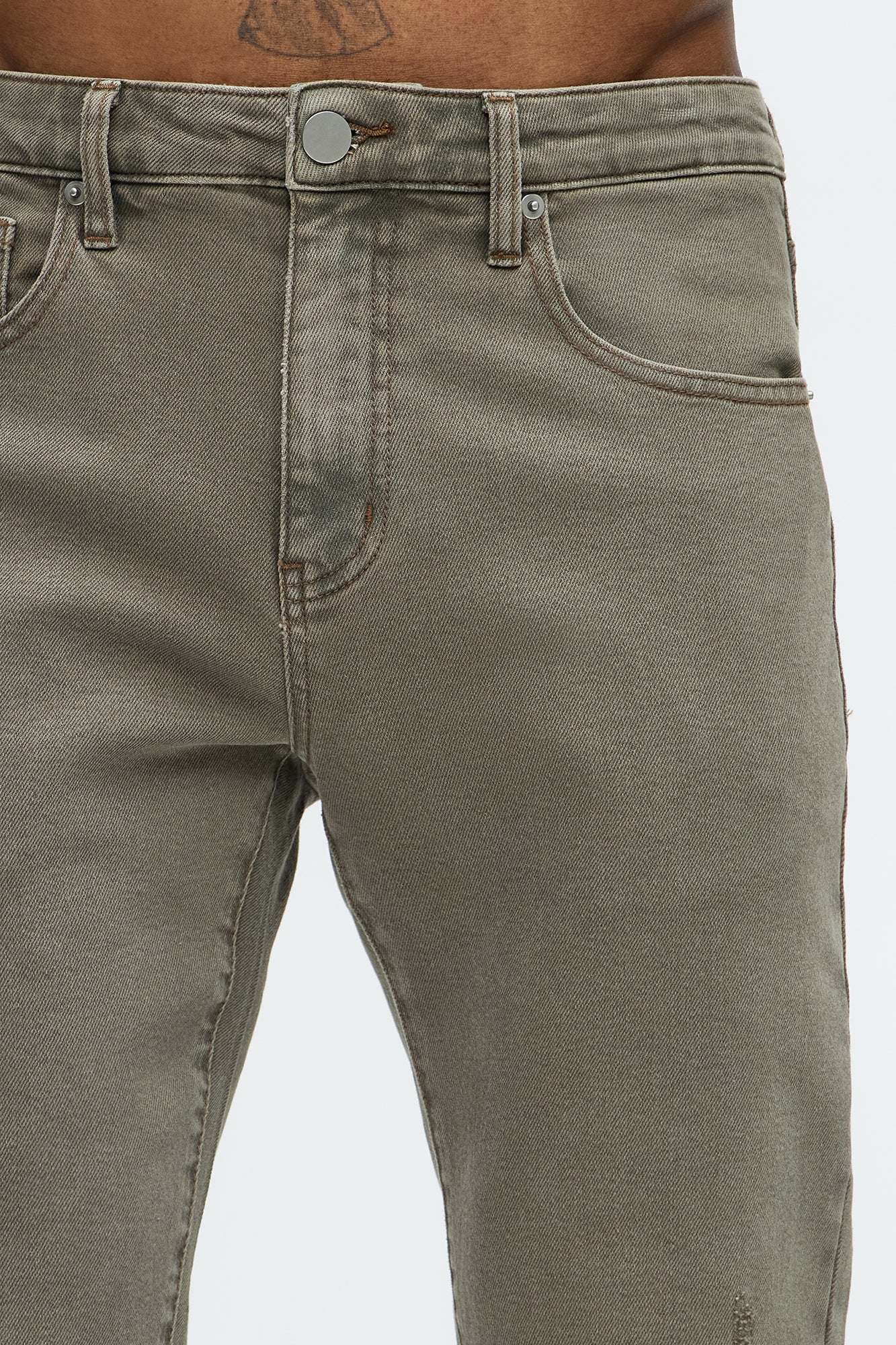 Get Clever Skinny Jeans - Brown - Image 4