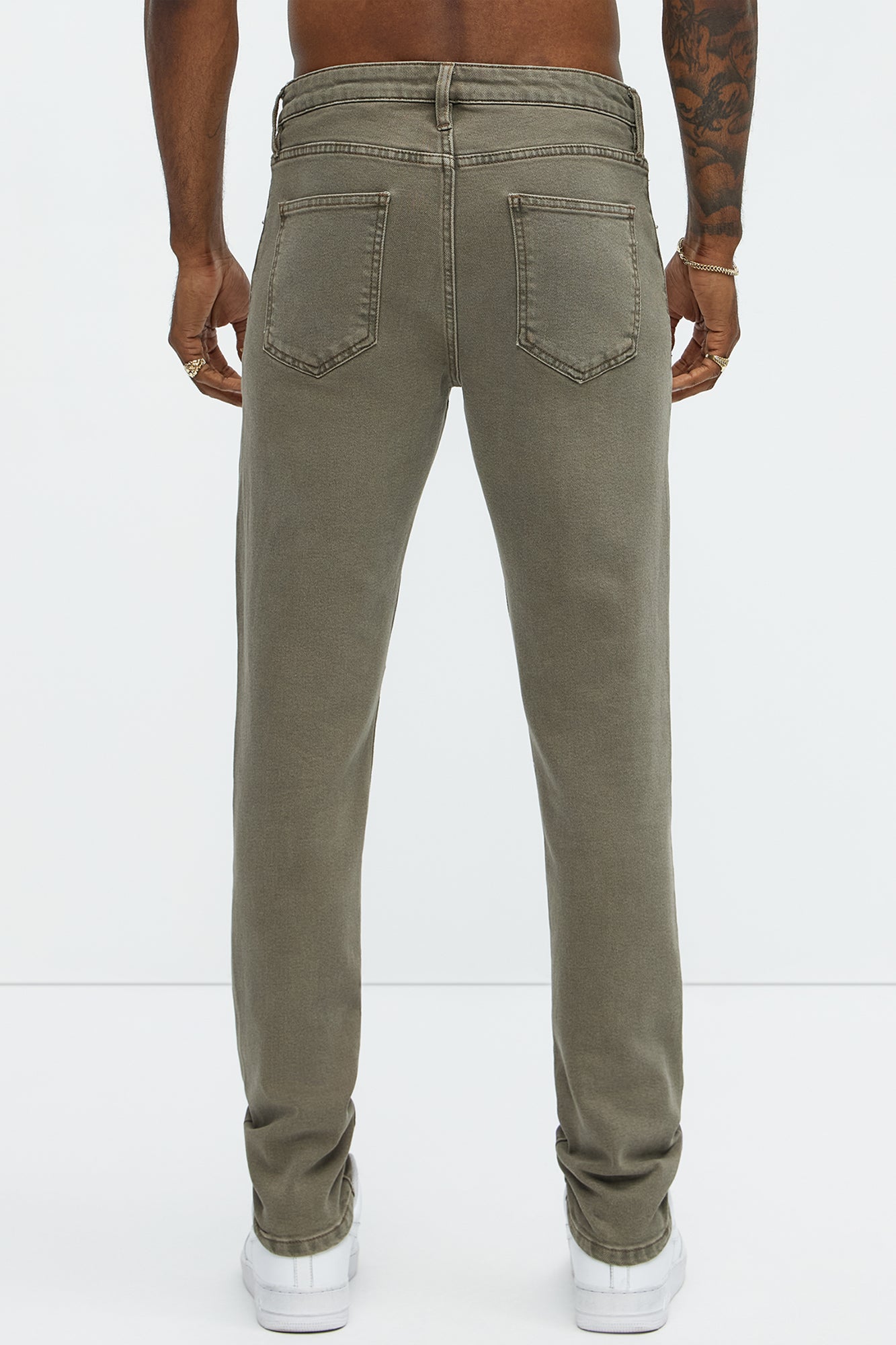 Get Clever Skinny Jeans - Brown - Image 5