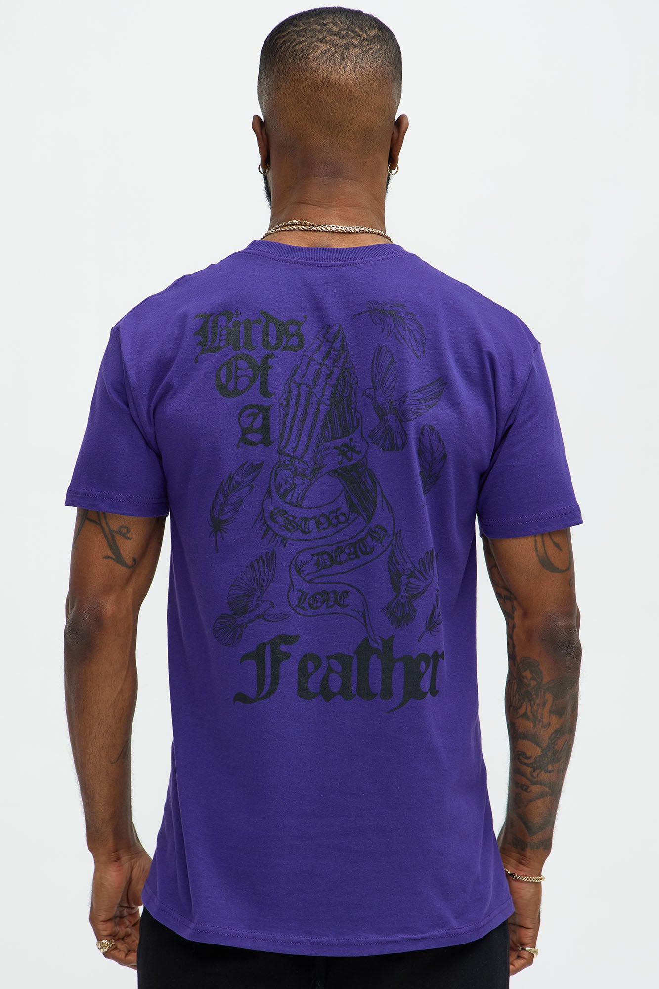 Birds Of A Feather Short Sleeve Tee - Purple - Image 5