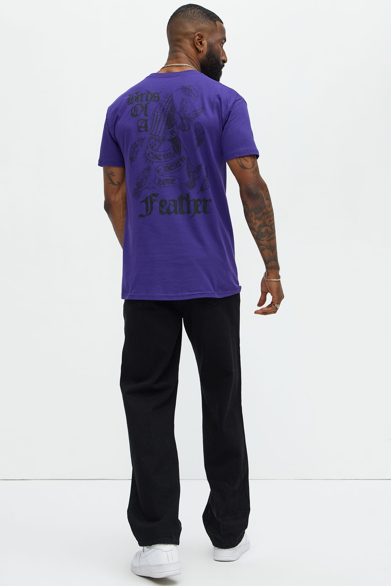 Birds Of A Feather Short Sleeve Tee - Purple - Image 4