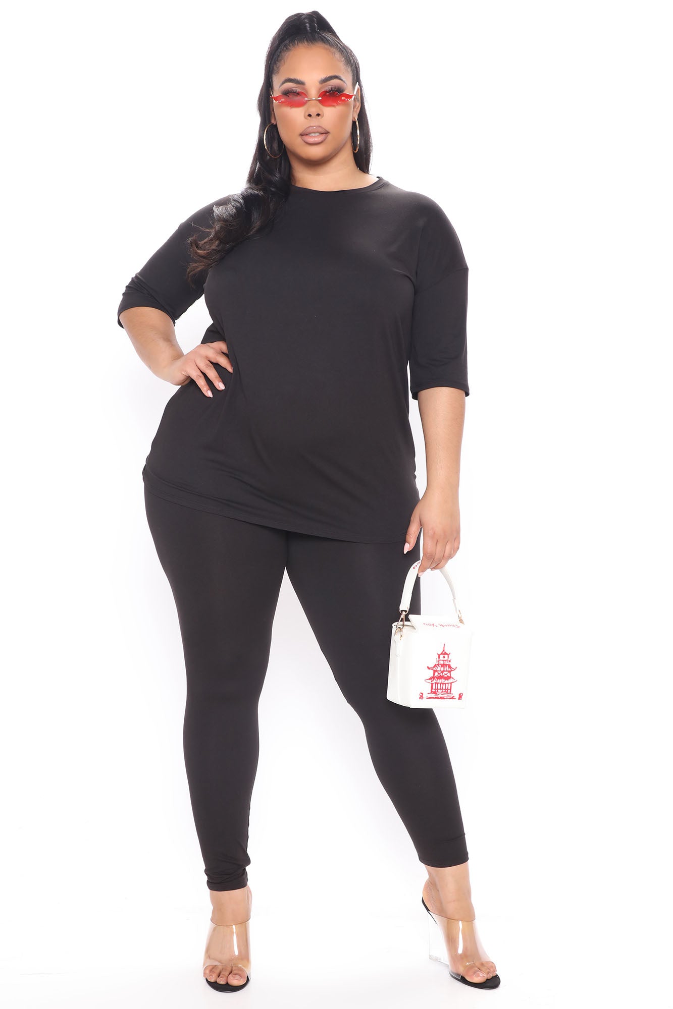 Weekend Vibes Legging Set - Black - Image 7