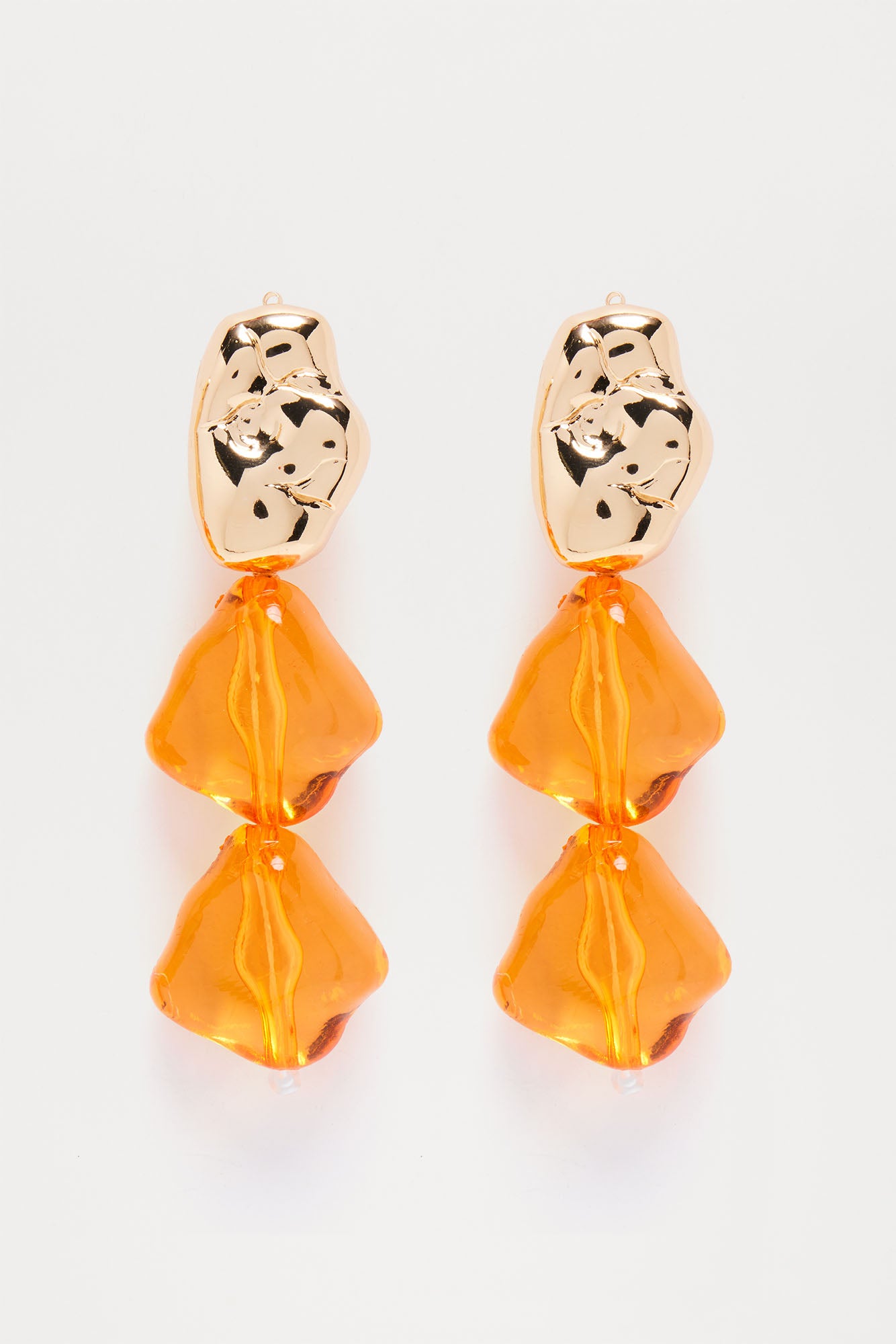 Spiritual Journey Earrings - Gold/Orange - Image 3