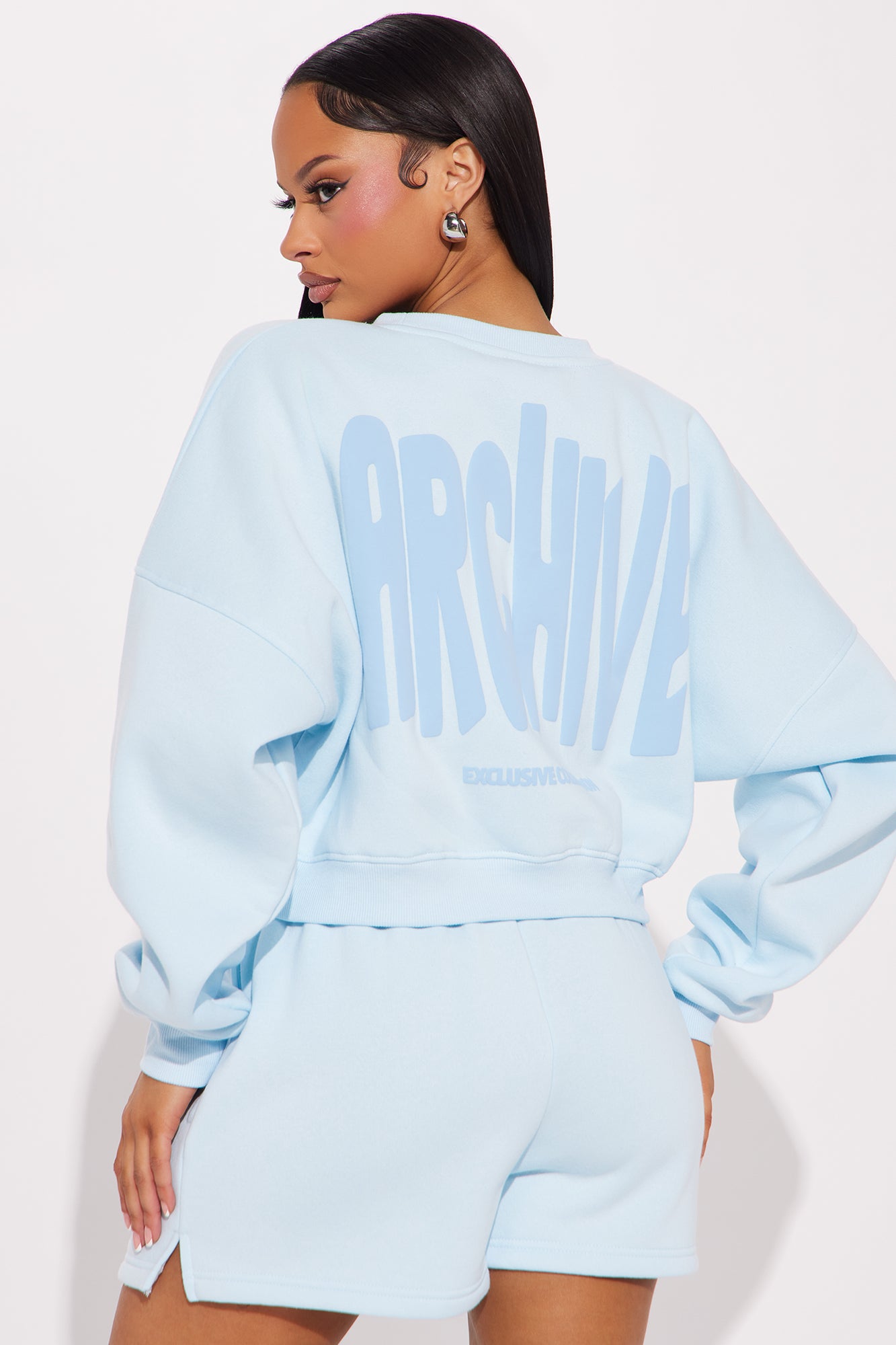 Archive Mode Fleece Short Set - Light Blue - Image 3