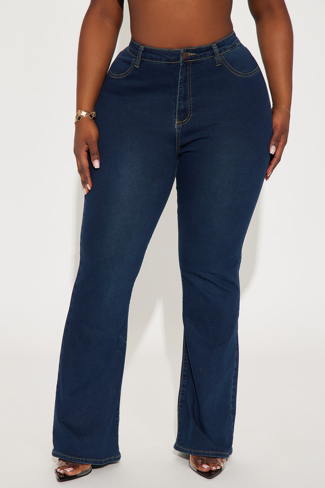 Beautiful Soul High Rise Flare Jeans - Dark Denim - Image 5