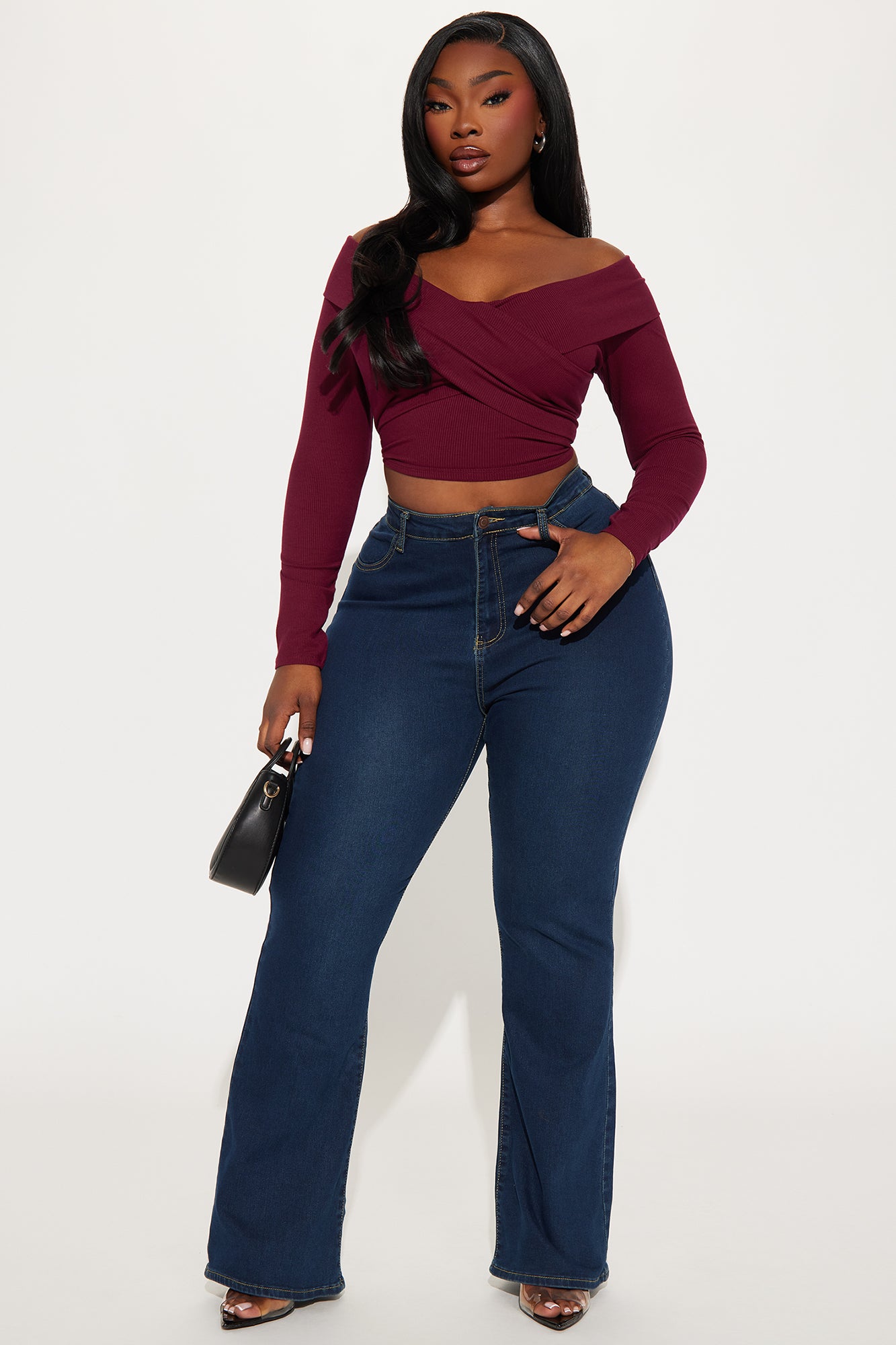 Beautiful Soul High Rise Flare Jeans - Dark Denim - Image 4
