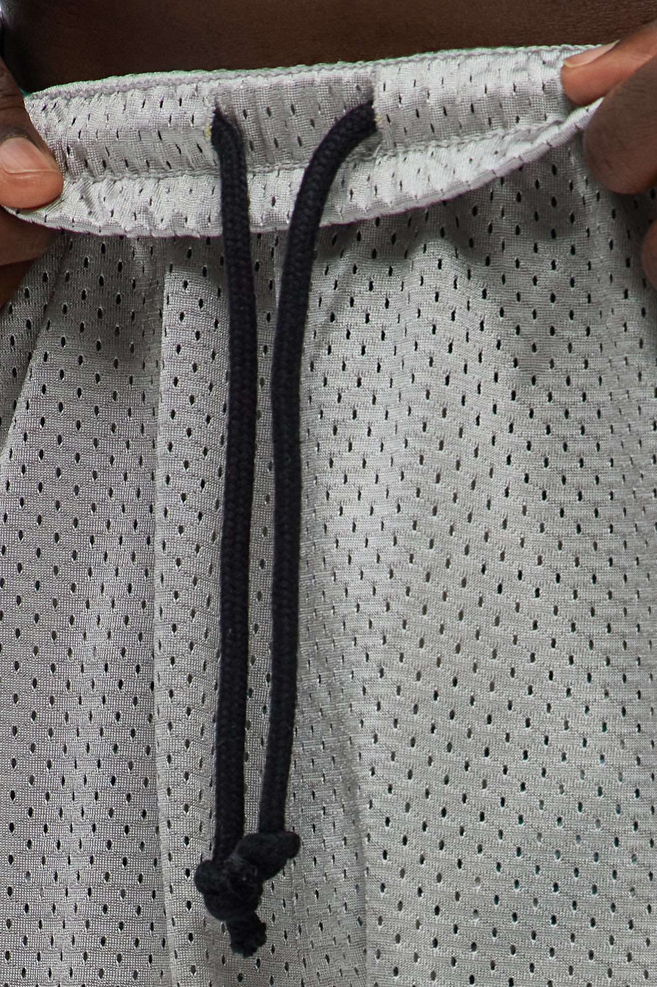 Varsity Player Relaxed Mesh Shorts - Grey - Image 4