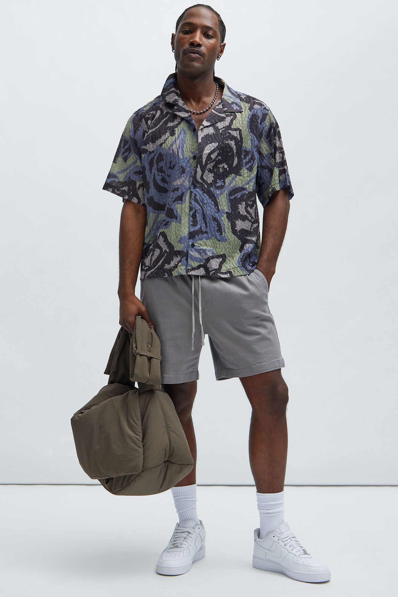 Twill Volley Shorts - Grey - Image 5