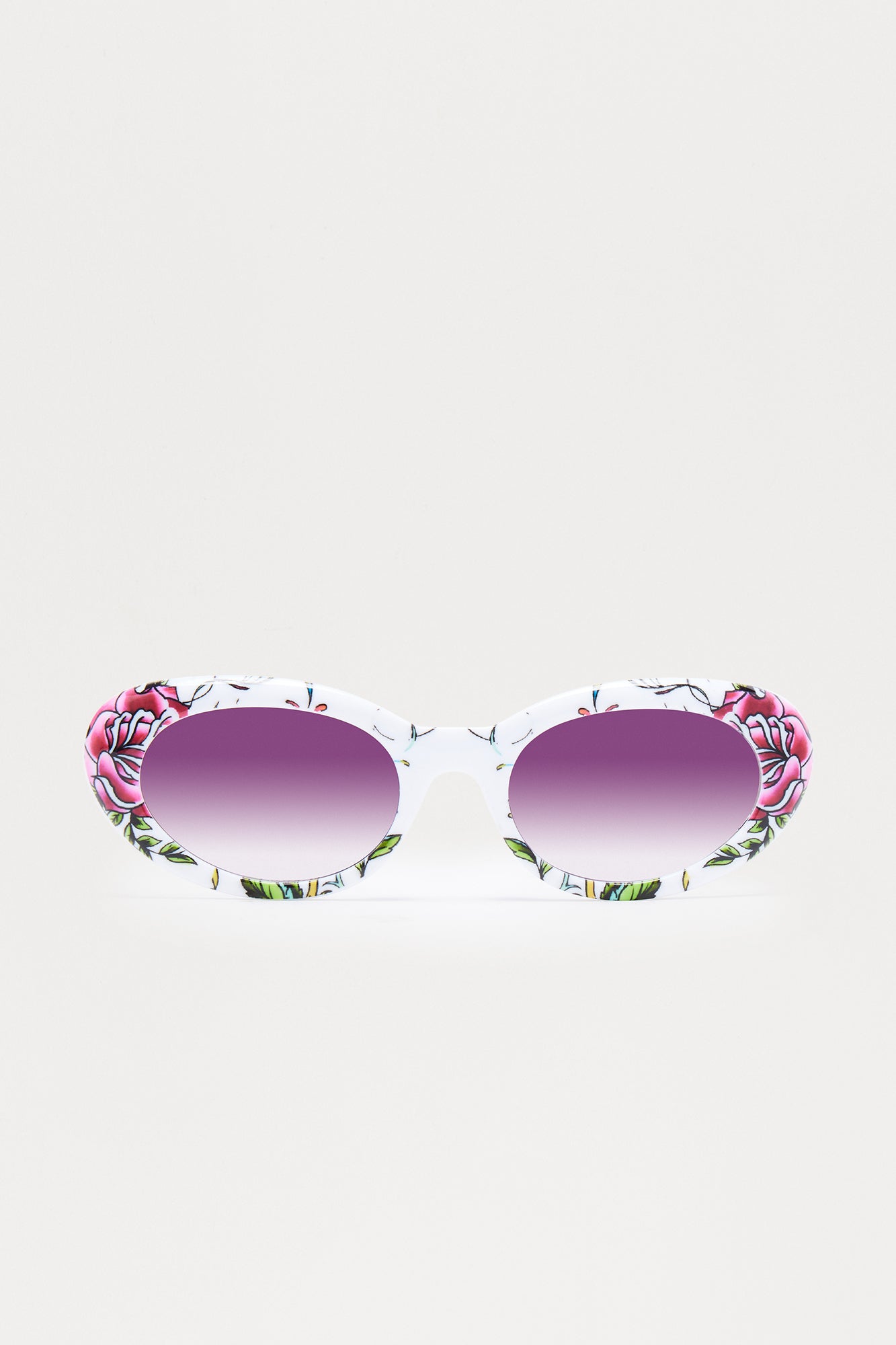 Ed Hardy Rich Rose Sunglasses - White - Image 3
