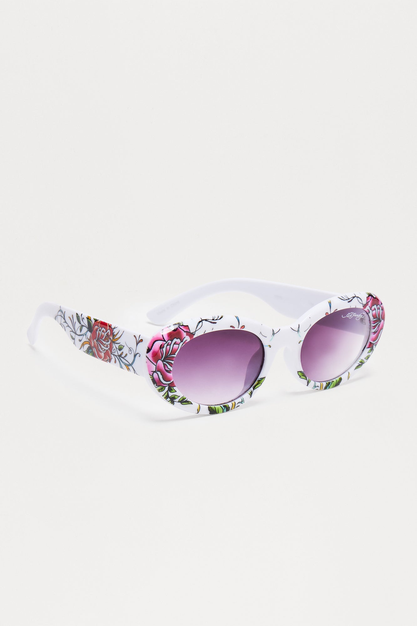 Ed Hardy Rich Rose Sunglasses - White - Image 4