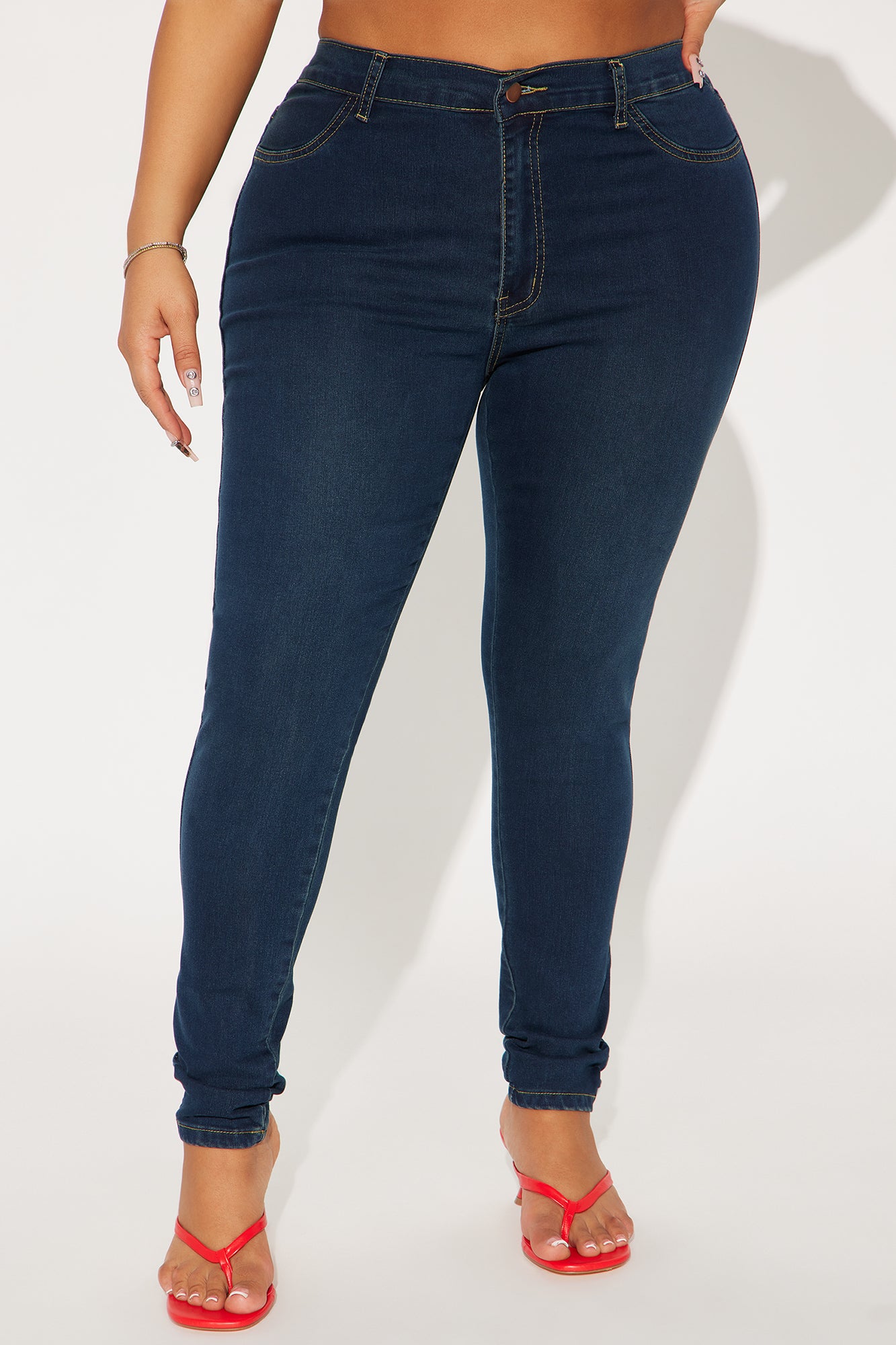 Colette Classic High Rise Skinny Jeans - Dark Denim - Image 5