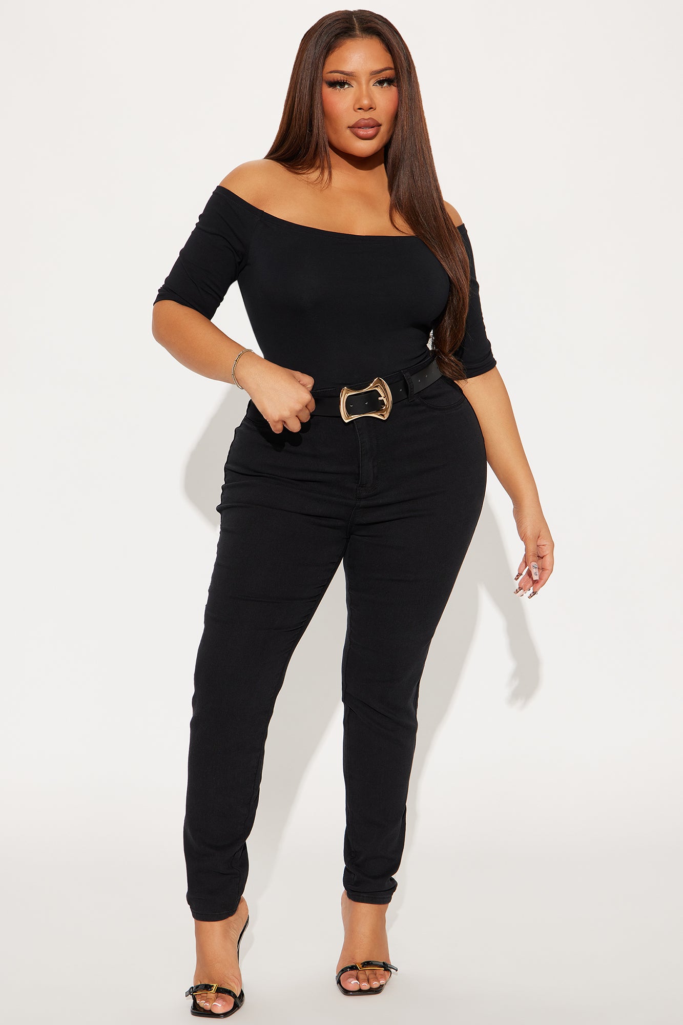 Classic Stunner High Rise Booty Lifter Skinny Jeans - Black - Image 4