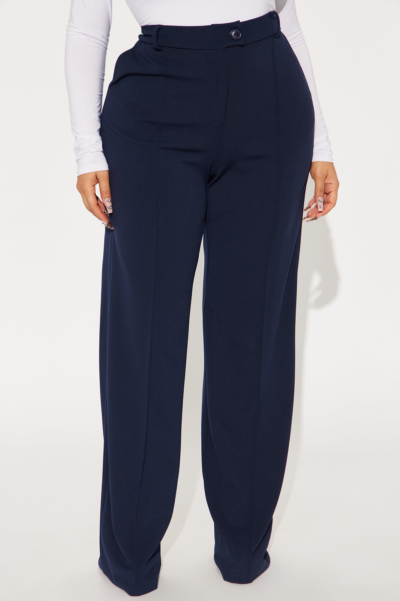 Tall Heidi Wide Leg Trouser Pant - Navy - Image 5