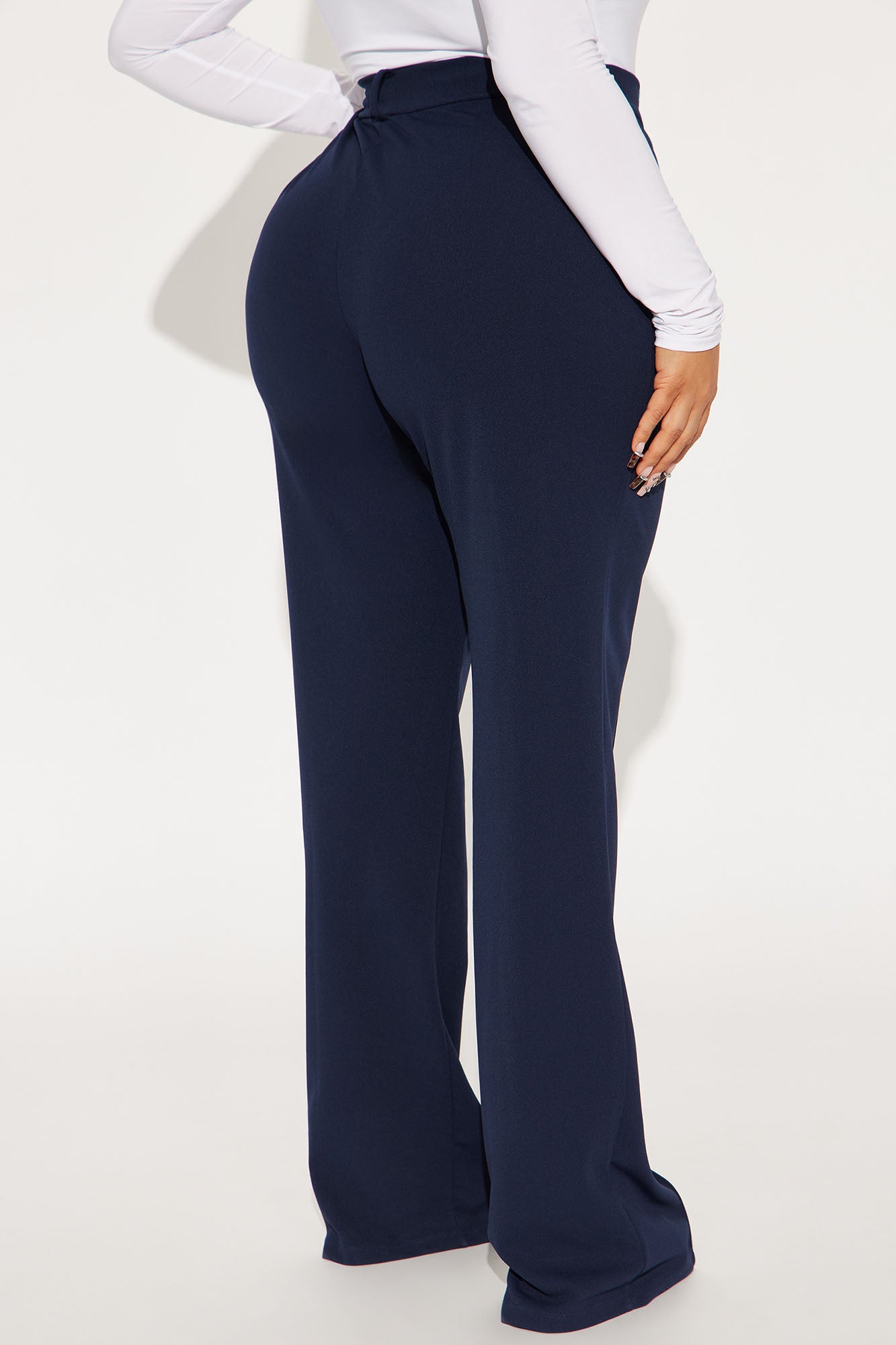 Tall Heidi Wide Leg Trouser Pant - Navy - Image 6