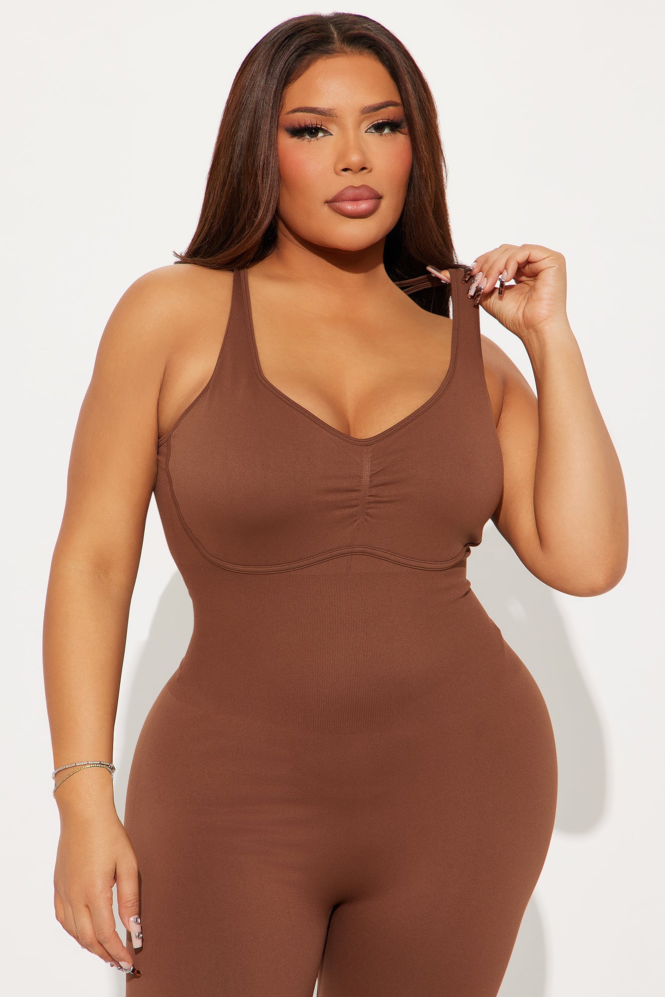 Much Attitude Seamless Active Jumpsuit - Mocha - Image 5