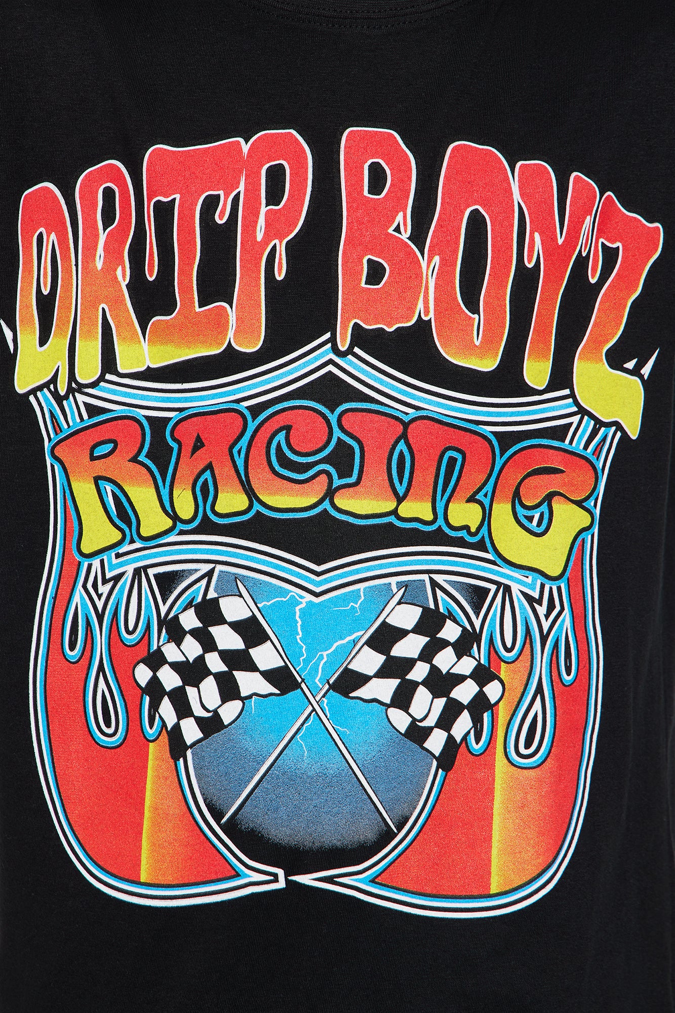 Mini Drip Boyz Racing Graphic Short Sleeve T-Shirt - Black - Image 3