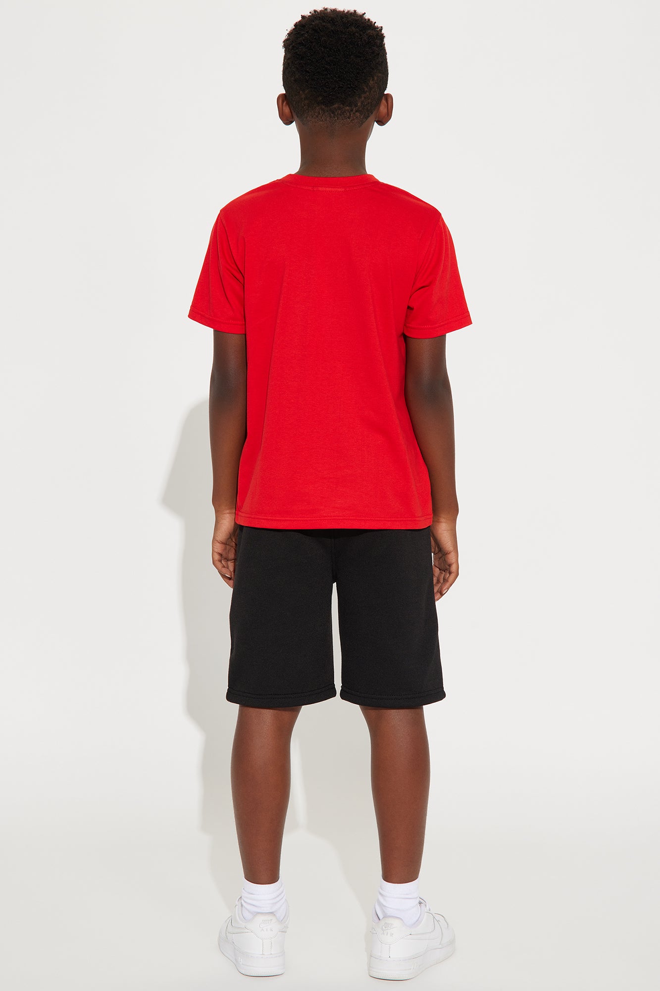 Mini Dream Chaser Fleece Short Set - Red/combo - Image 4