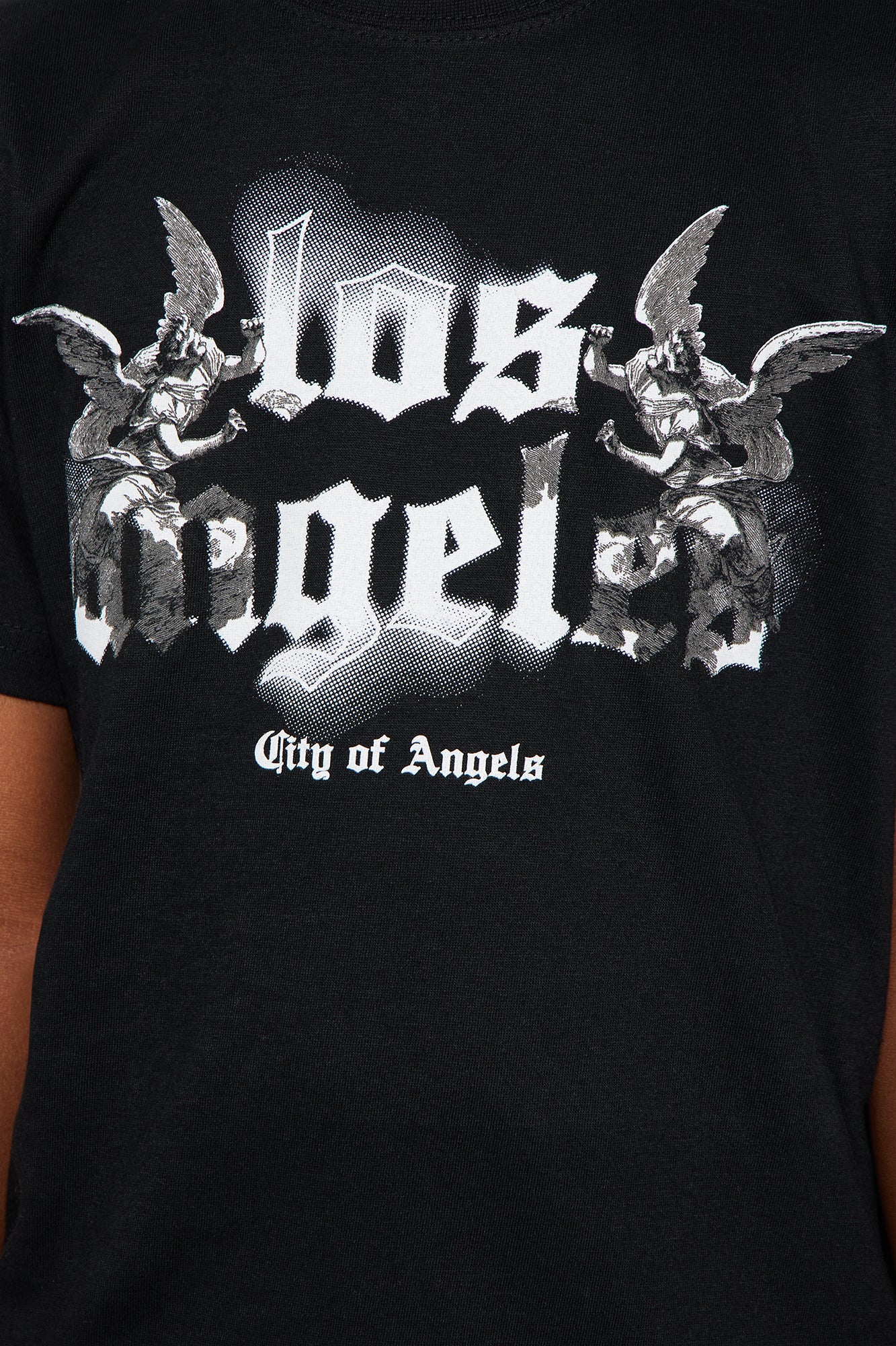 Mini From The City Of Angels Graphic Short Sleeve T-Shirt - Black - Image 3