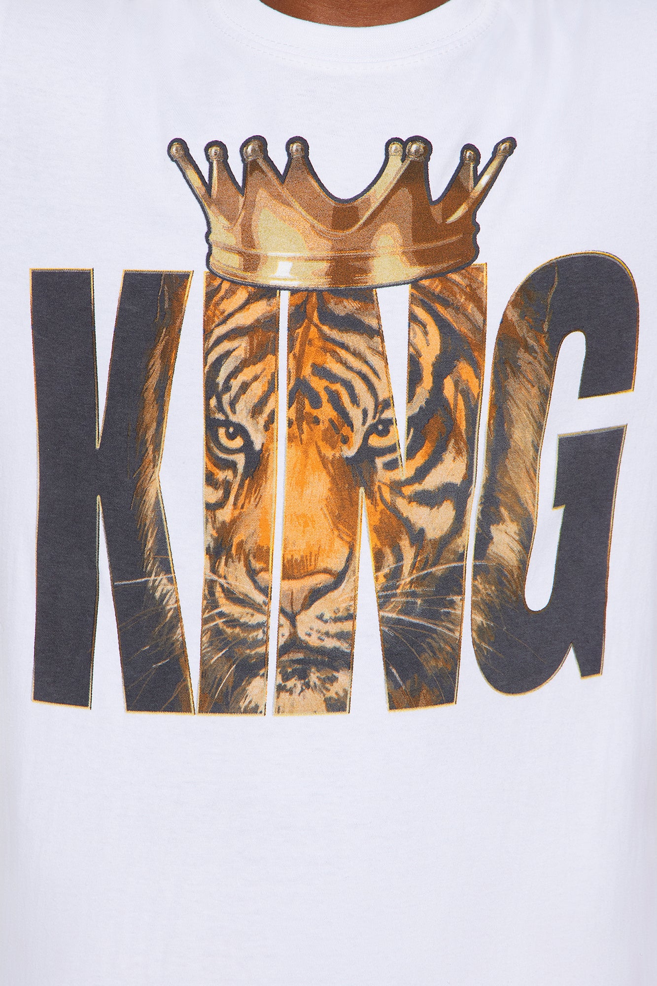 Mini Crown Him King Graphic Short Sleeve T-Shirt - White - Image 3