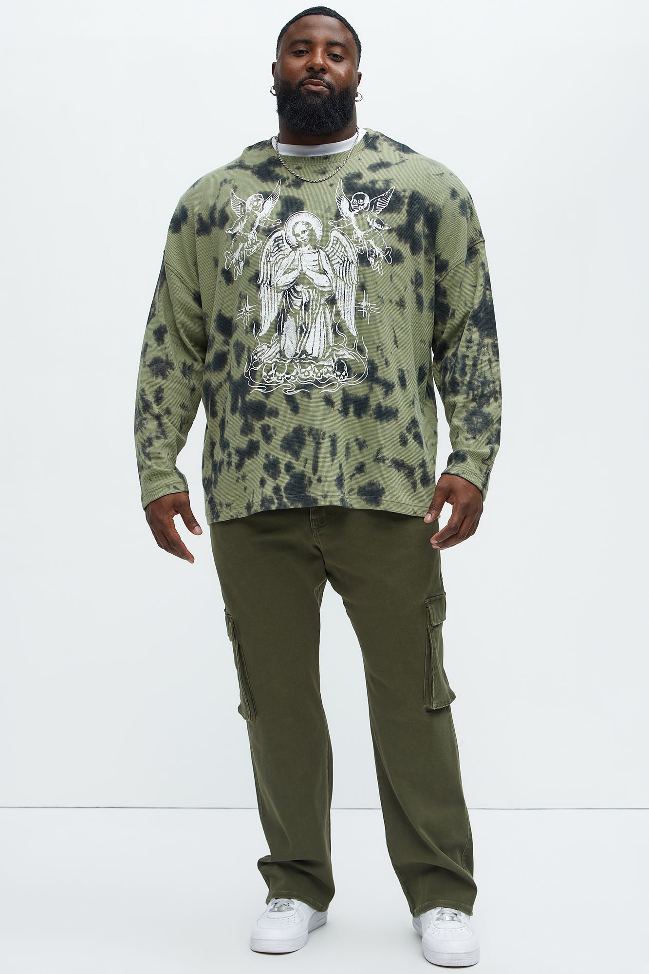 Classic Straight Cargo Jeans - Olive - Image 7