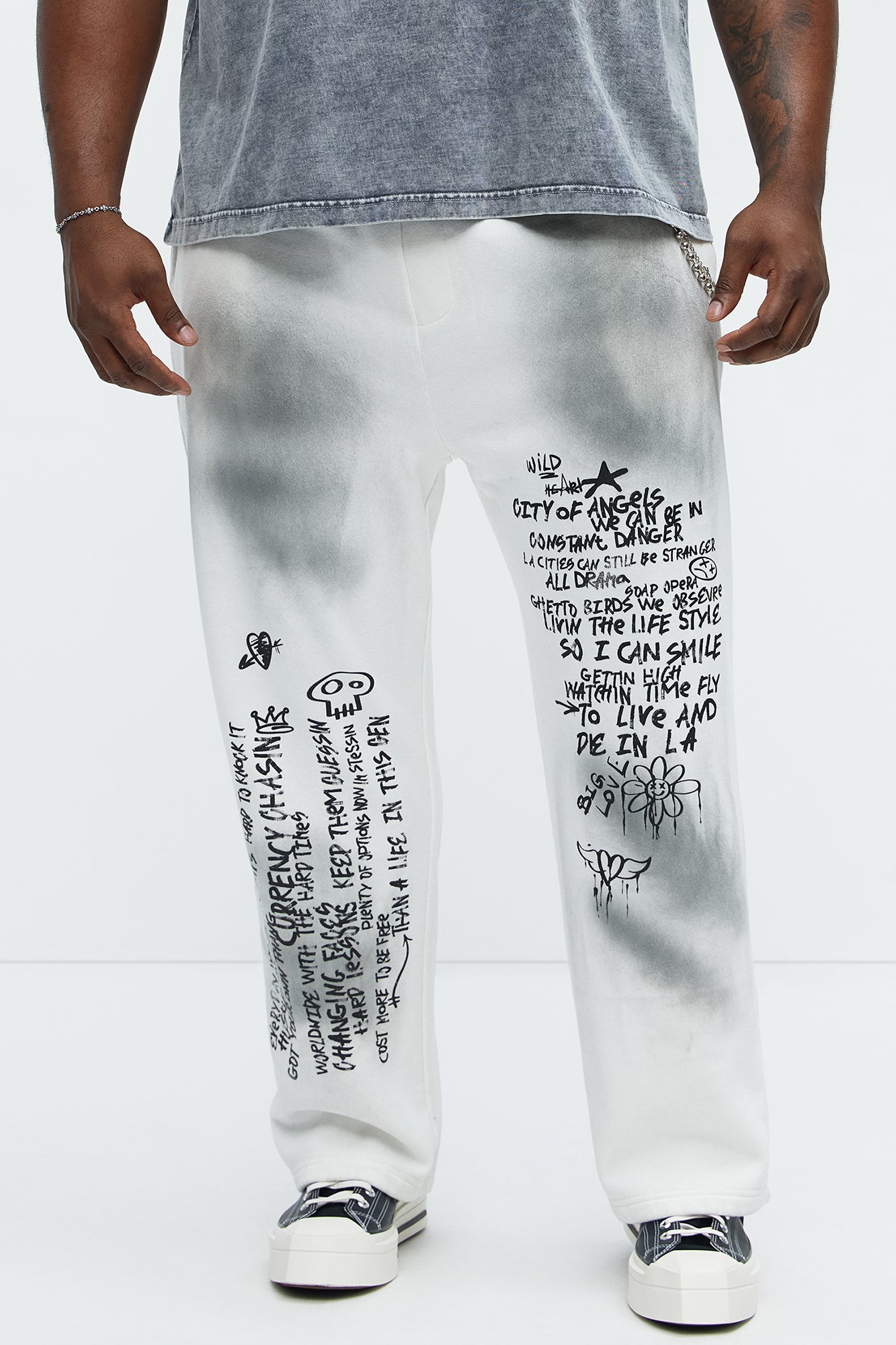 Tyson Wild Heart Straight Sweatpants - White - Image 7