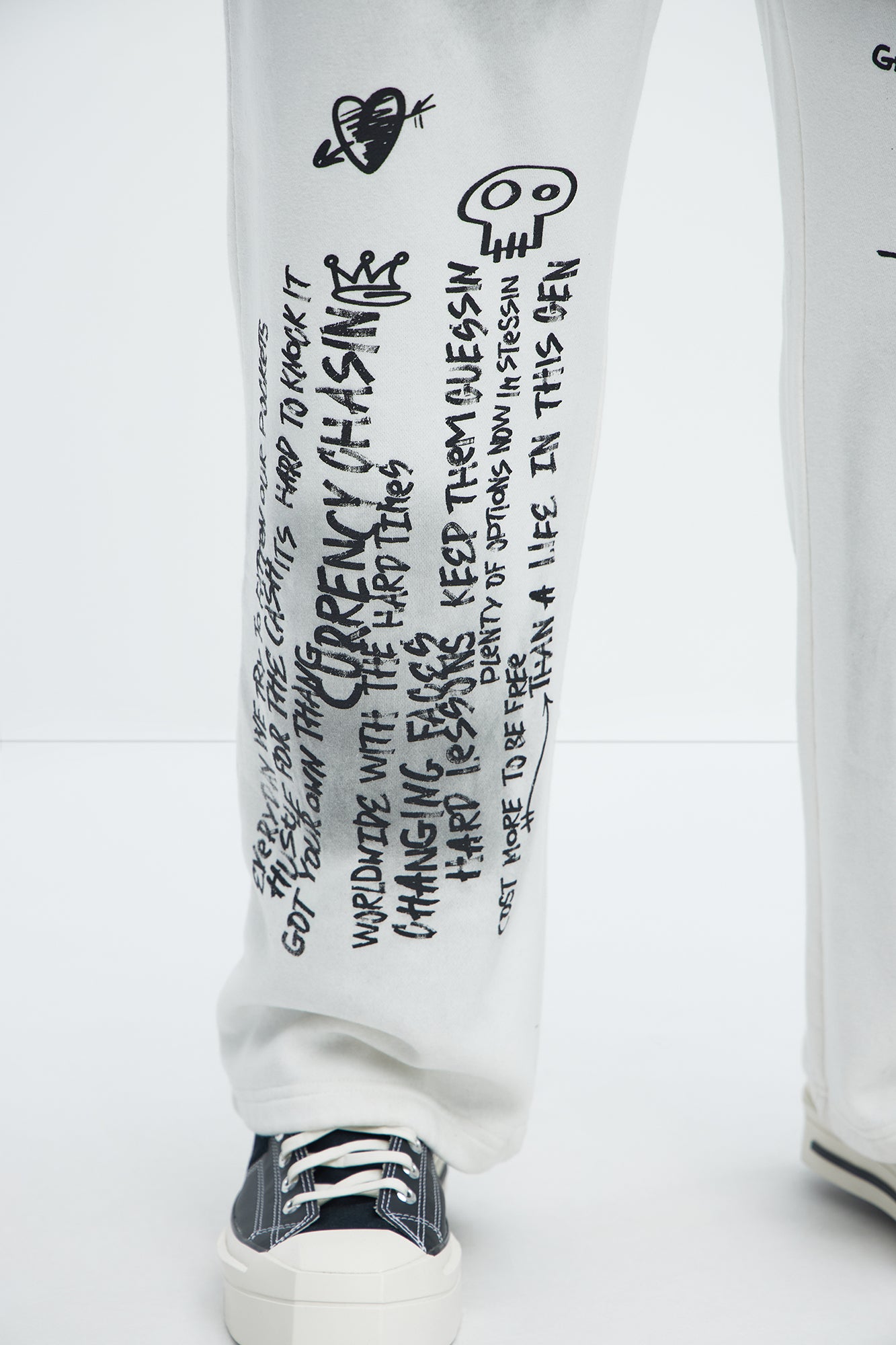 Tyson Wild Heart Straight Sweatpants - White - Image 9