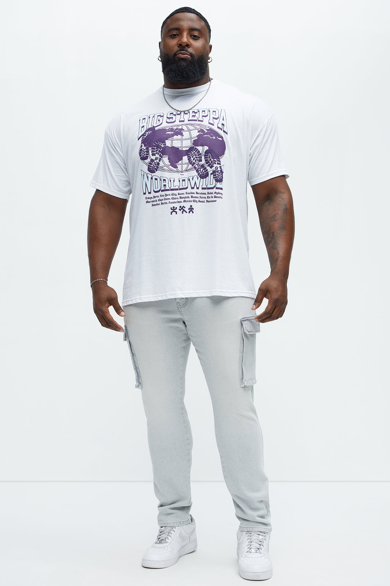 Big Steppa Worldwide Short Sleeve Tee - White - Image 6