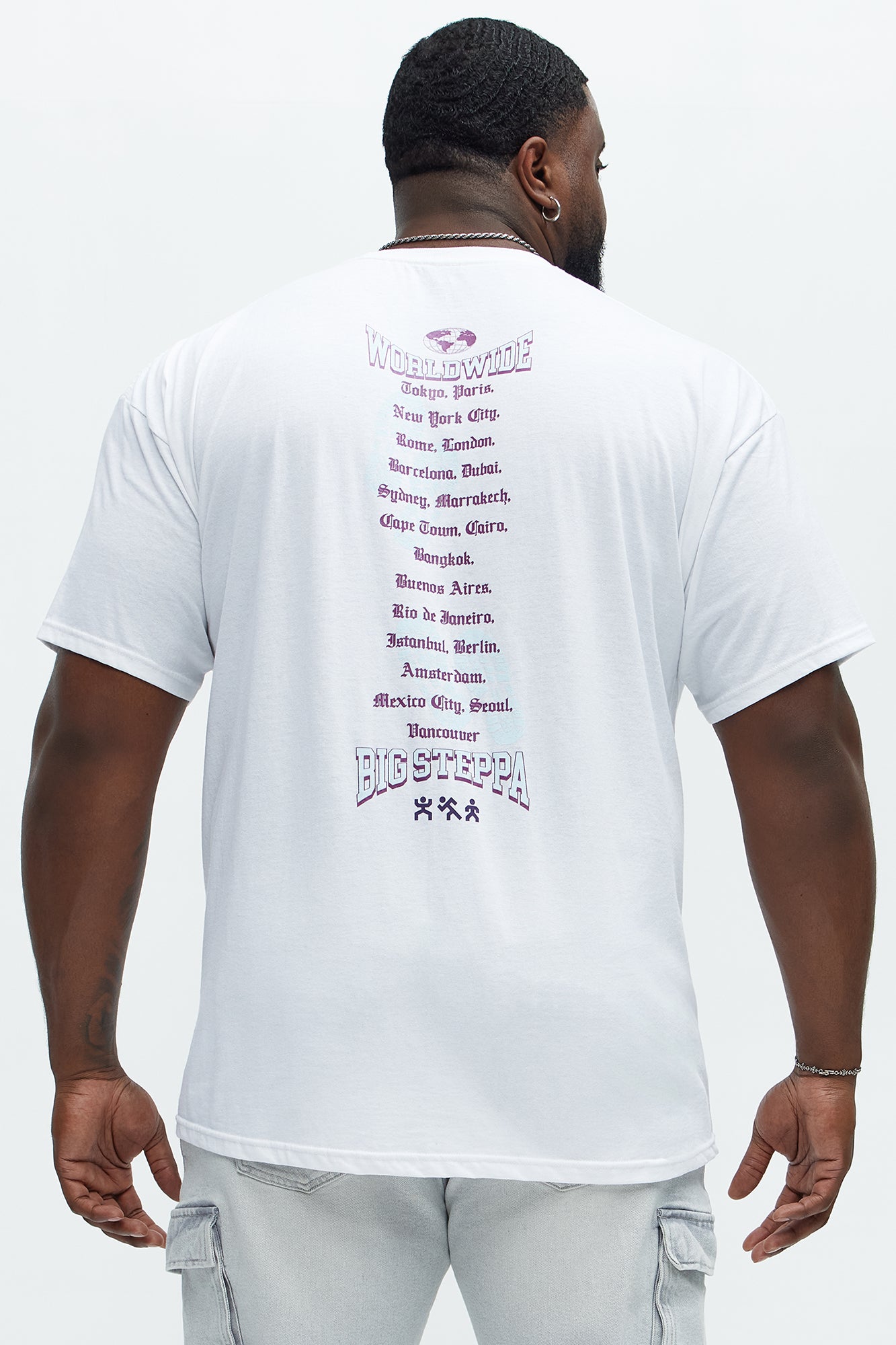 Big Steppa Worldwide Short Sleeve Tee - White - Image 8