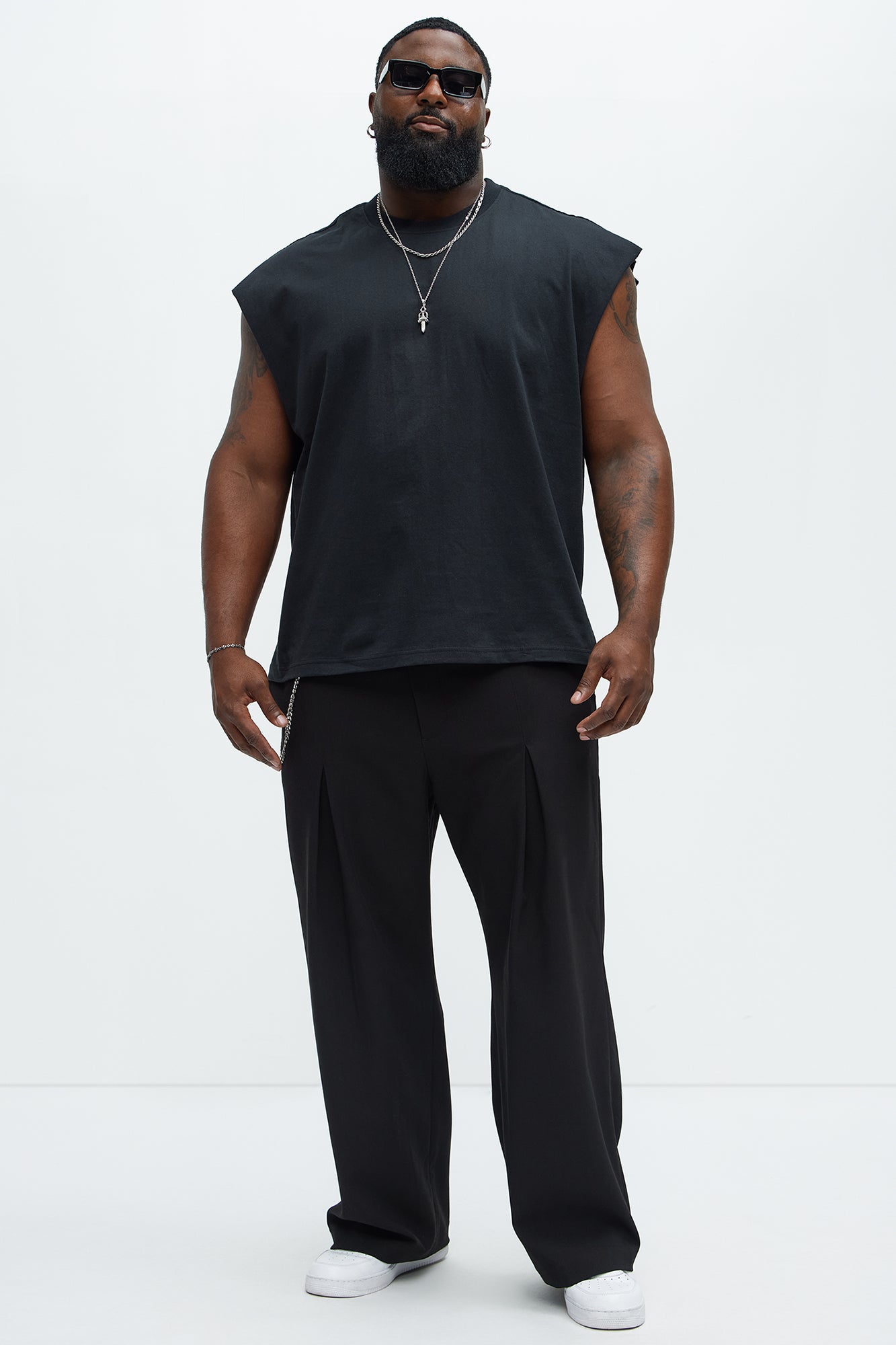 Relaxed Heavyweight Muscle Tee - Black - Image 5