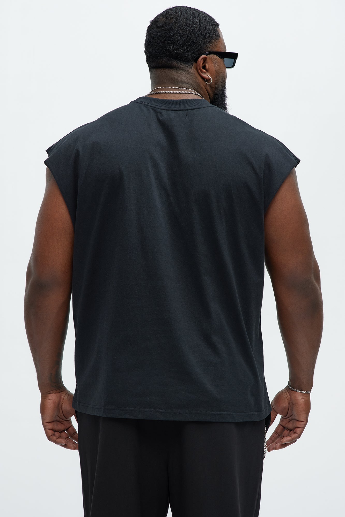 Relaxed Heavyweight Muscle Tee - Black - Image 6