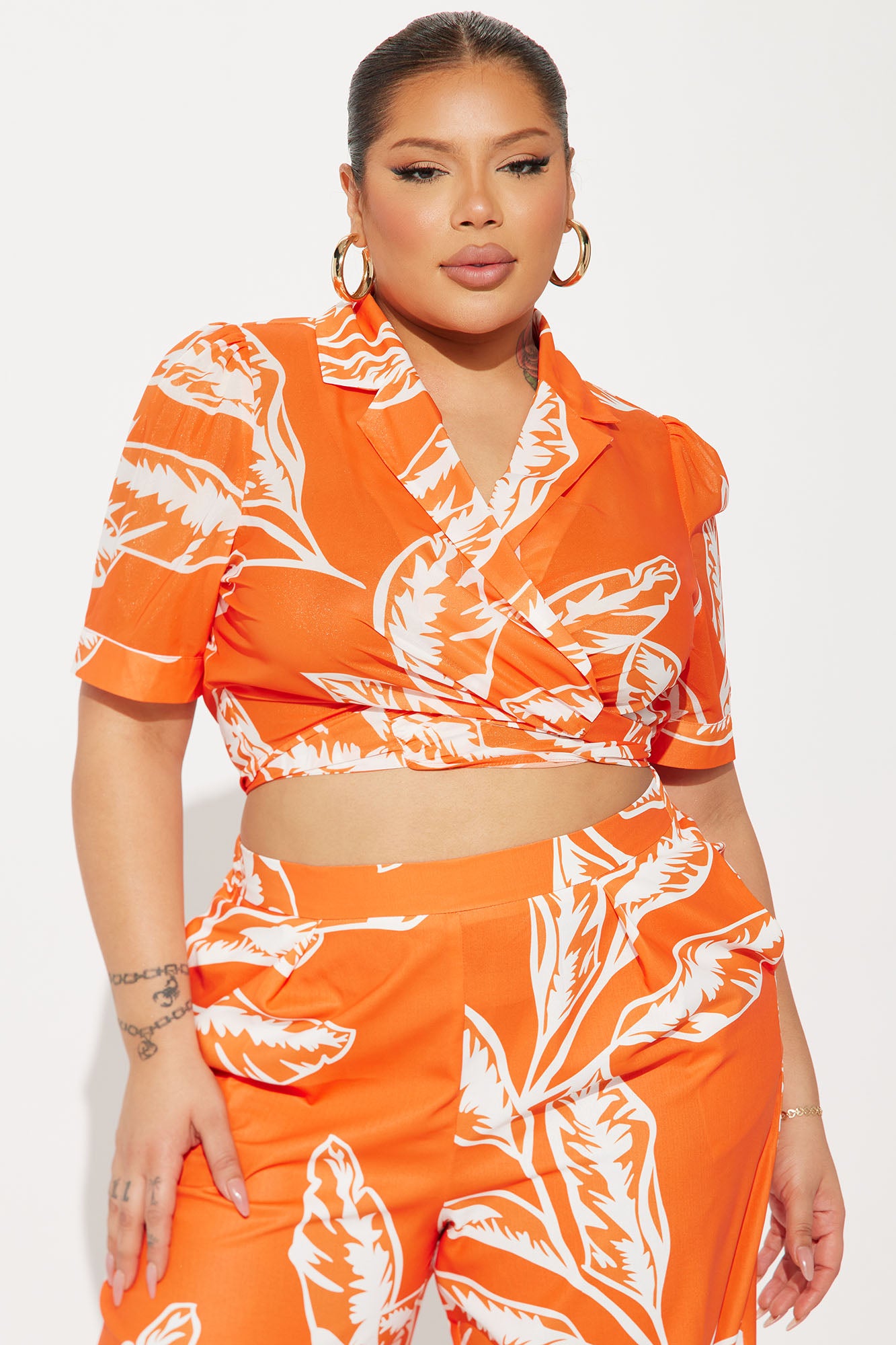 Tropical Vibes Pant Set - Orange - Image 5