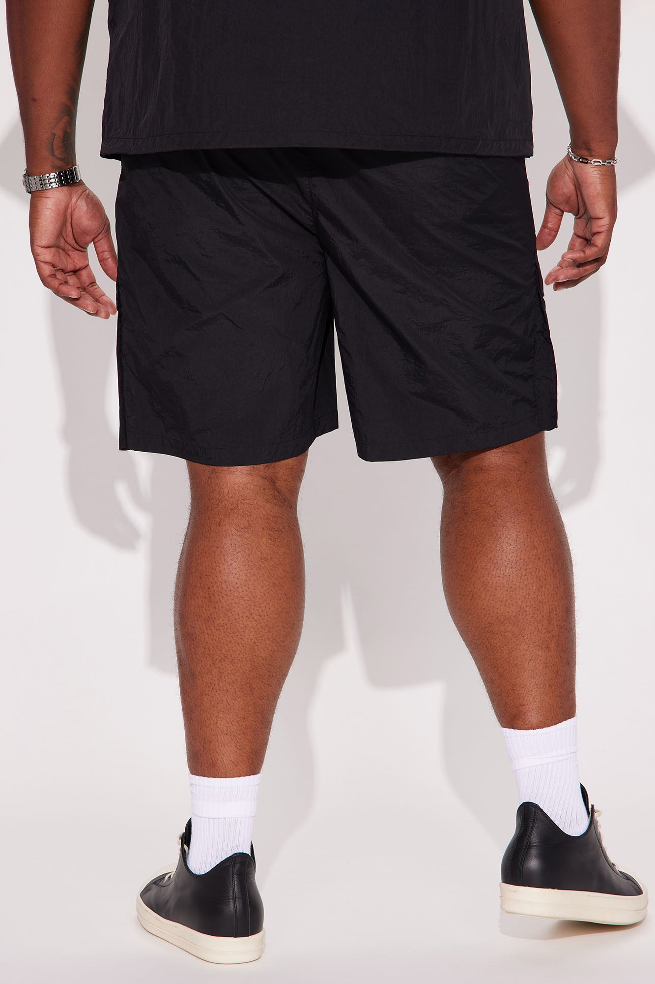 Batter Up Crinkle Utility Short - Black - Image 7