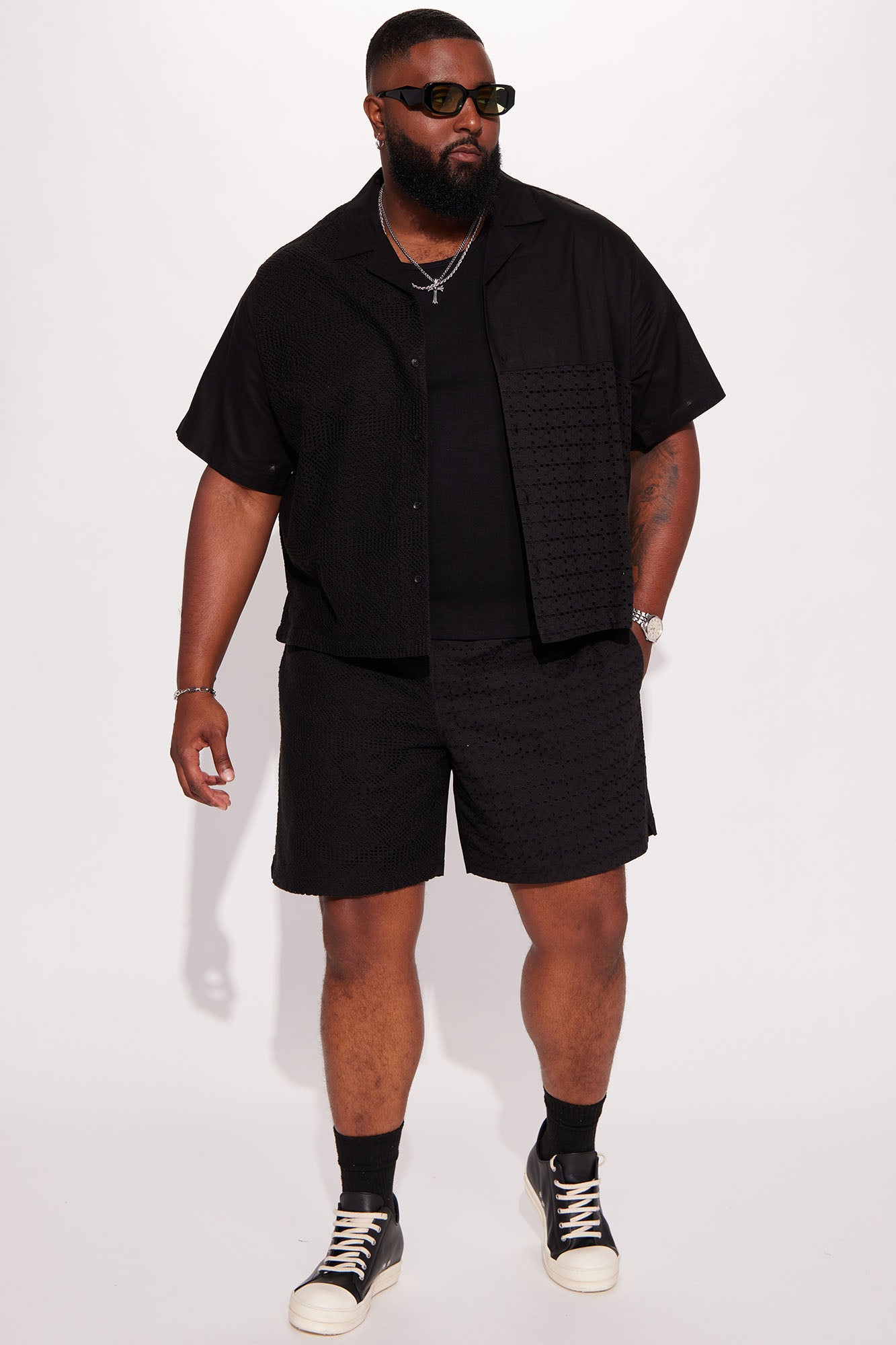 Classic Ribbed Tank Top - Black - Image 5