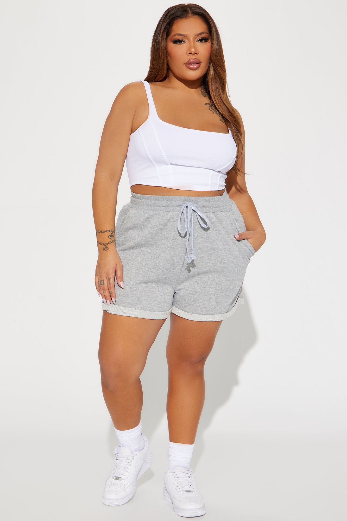 Gracie Shorts - Heather Grey - Image 5