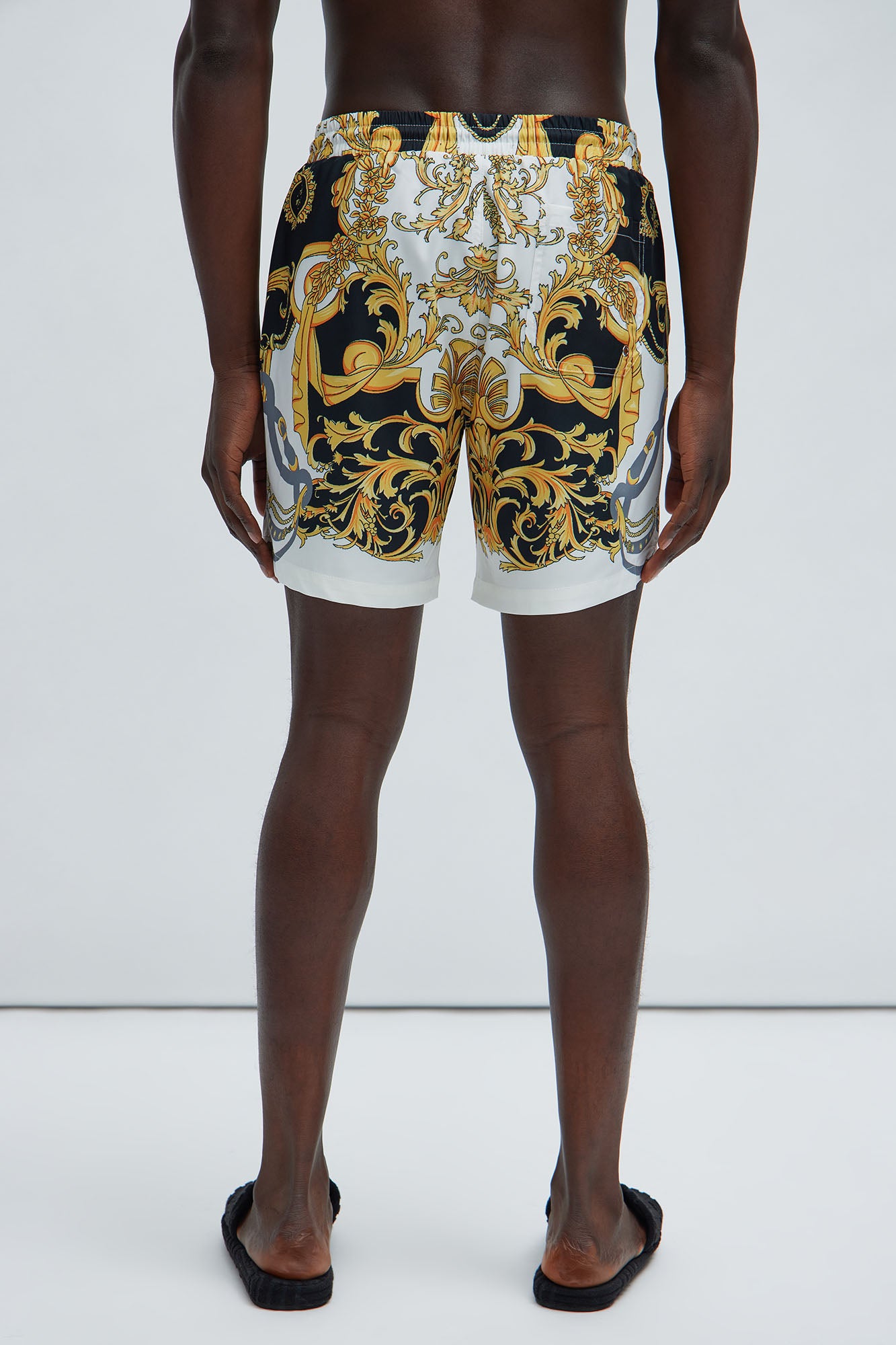Calabria Baroque Swim Classic Trunk - Black/combo - Image 4