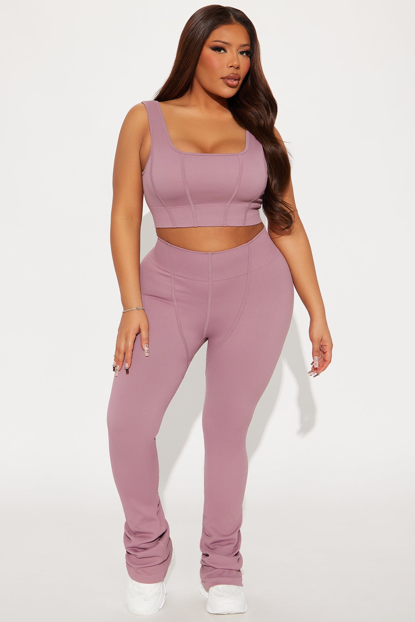 All The Right Places Seamless Active Set - Mauve - Image 4