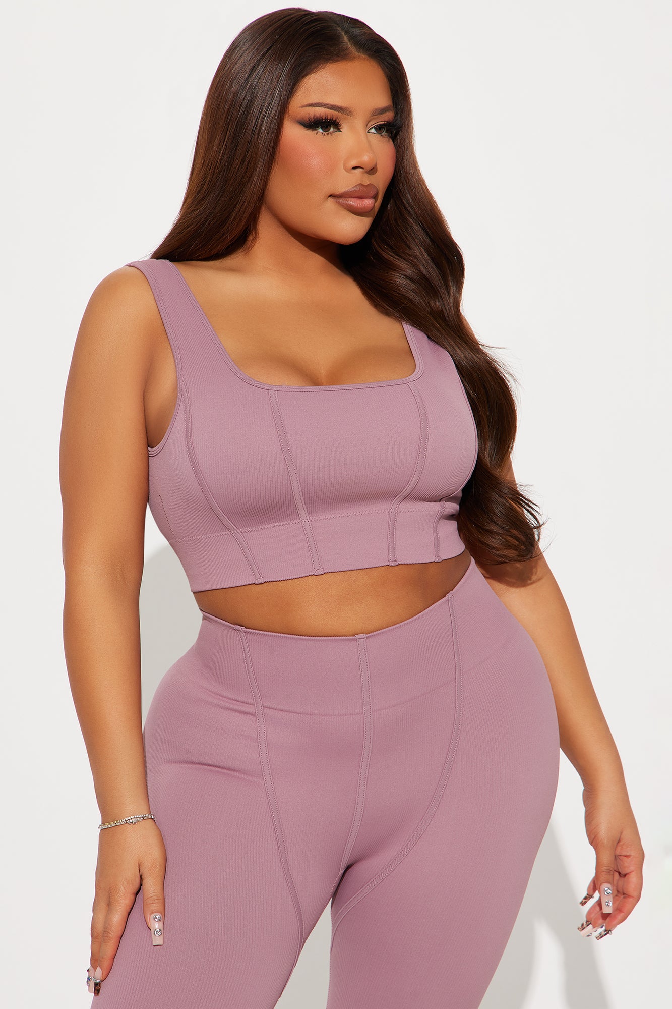 All The Right Places Seamless Active Set - Mauve - Image 5